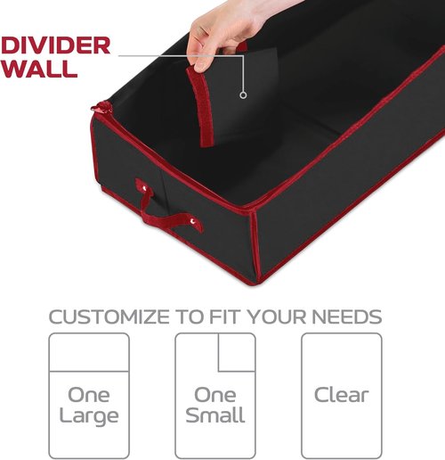 Christmas Wrapping Paper Organizer by [Brand Name] - Storage Bag with Straps & Pockets, Fits Up to 24 Rolls | Black