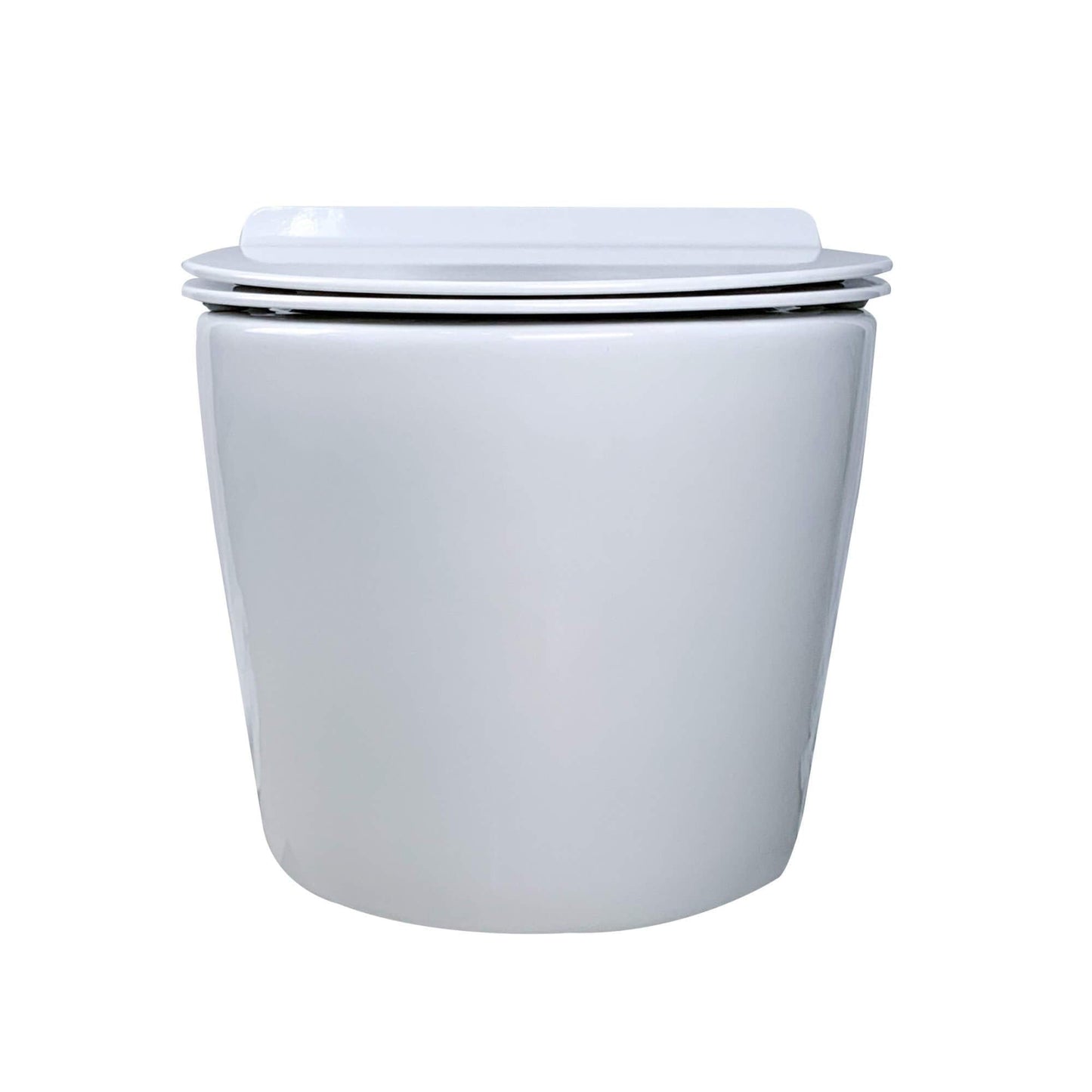 Fine Fixtures Dakota In-Wall Toilet Combo Set, Wall Hung Toilet Bowl with Soft Close Seat, Concealed Tank and Carrier System for 2x4 Studs, Push Buttons Included