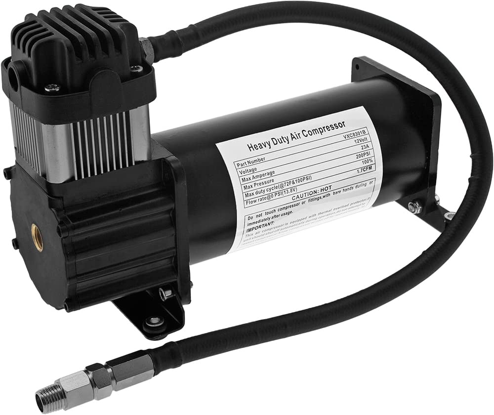 Vixen Horns 1.5 Gallon (5.6 Liter) Train/Air Horn Tank with 200 PSI Compressor Onboard System/Kit 12V VXO8315B