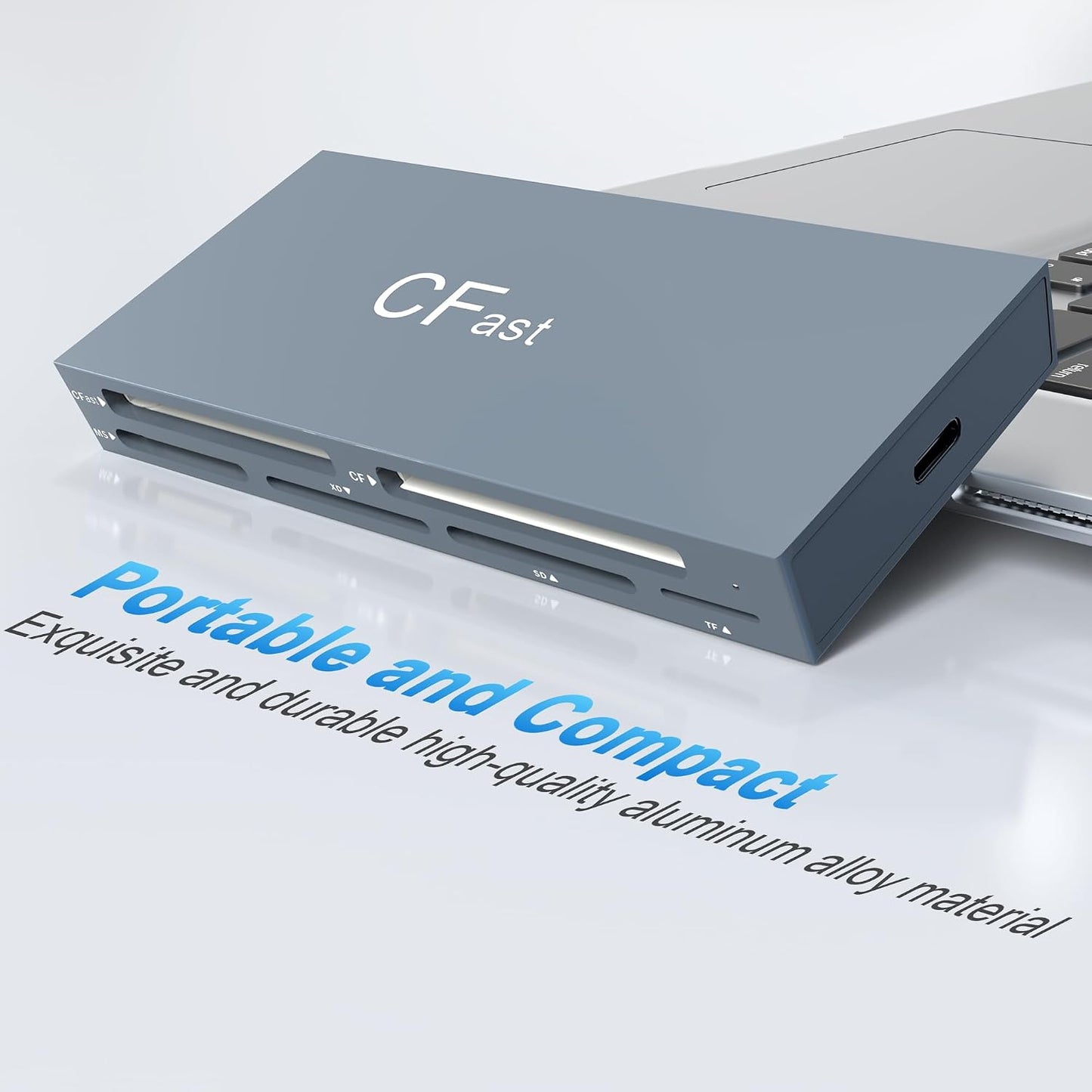 Suejezt 2.0 3.0 6 CFast Card Reader Memory Stick Pro Duo Adapter, USB C CFast Card Reader for CFast/SD/TF/MS/XD/CF