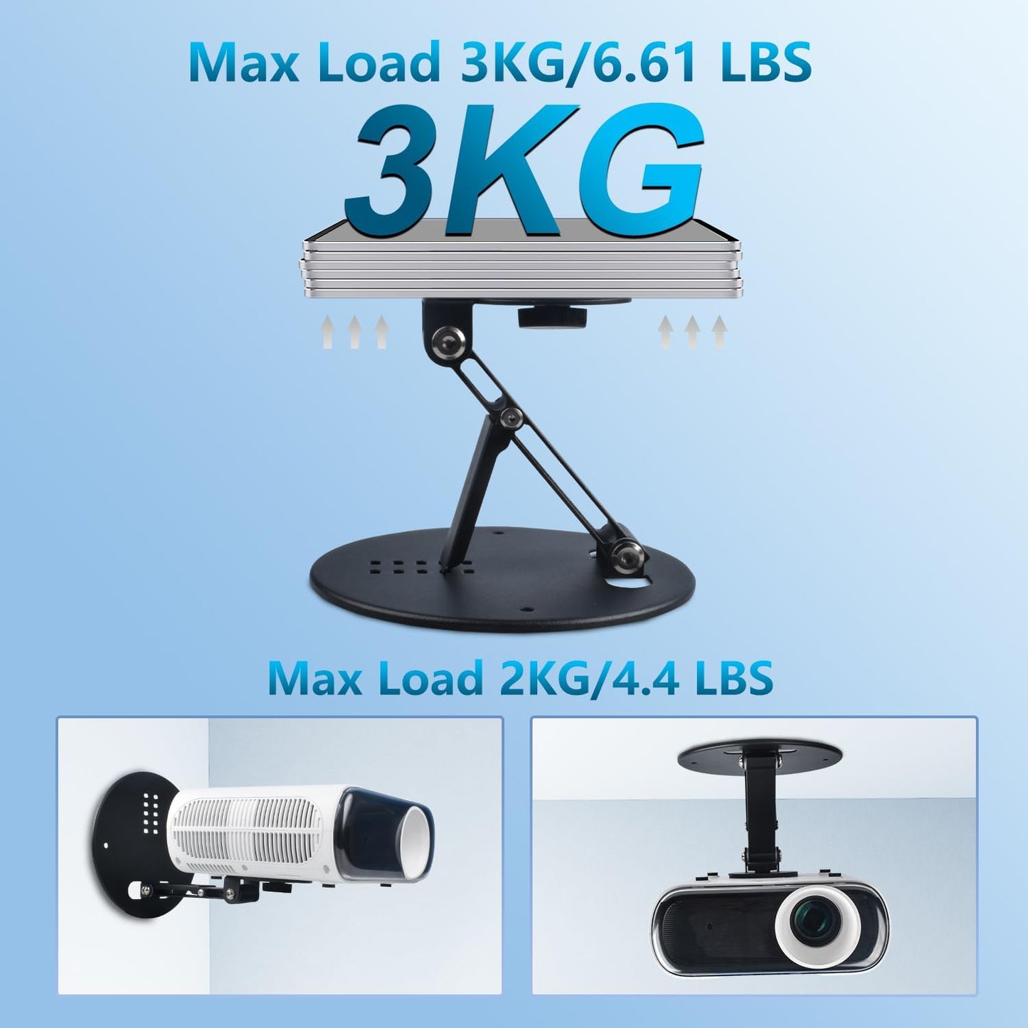 ZDSSY Setup, 3-in-1 1/4-Inch Mini Projector Stand Table, Desk, Ultra-Stable with Easy Compact Portable, Projector Mount