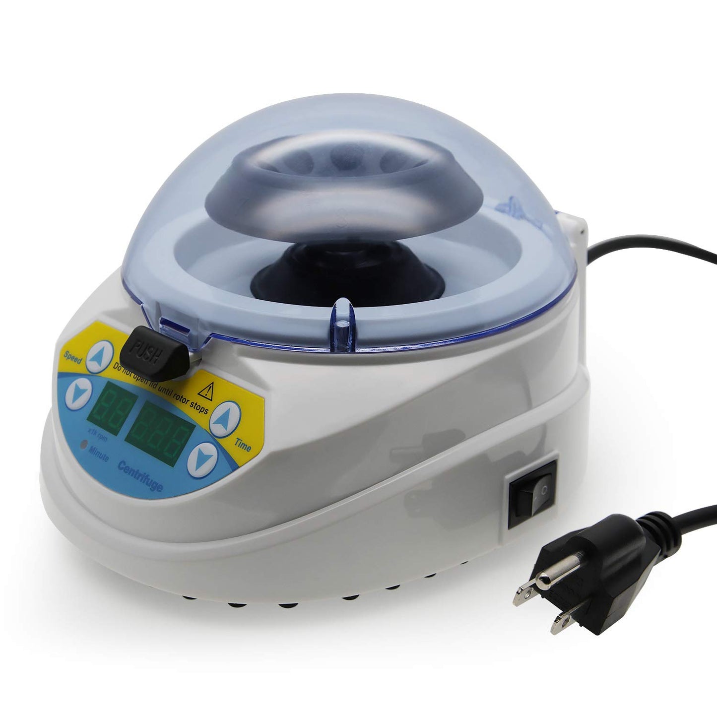 AMTAST Mini Centrifuge 10,000 RPM Adjustable Lab Benchtop Centrifuges Includes 8-Place Micro Tube Rotor & 16-Place PCR Strip Rotor Mini Desktop Centrifuge (Model AMT-M06)