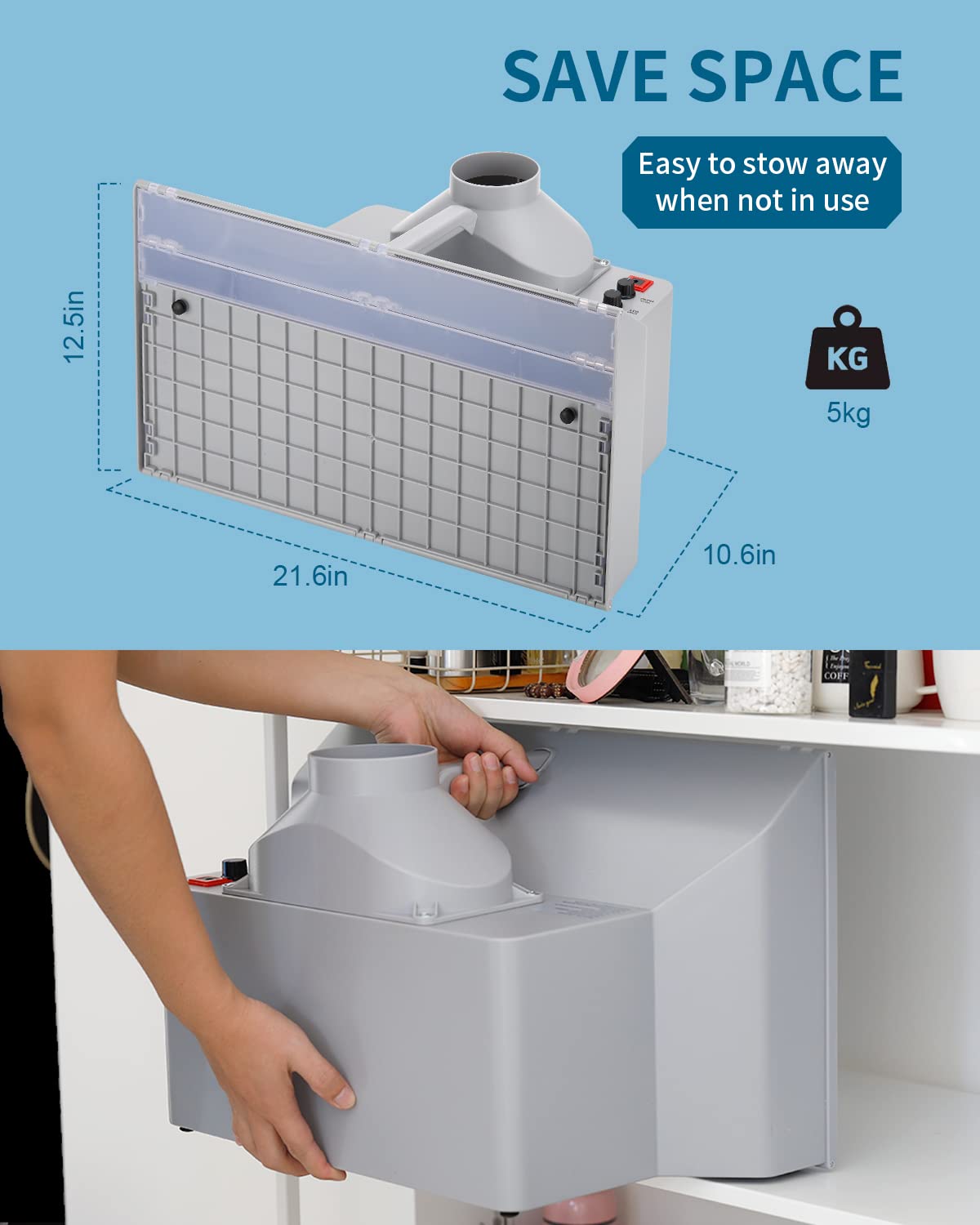 Anesty Airbrush Spray Booth with Dual Exhaust Fans, Stepless LED & Airflow Control, Portable Foldable Paint Booth with Turntable, Filter & Hose for Model Painting, Miniatures, Gunpla and Crafts