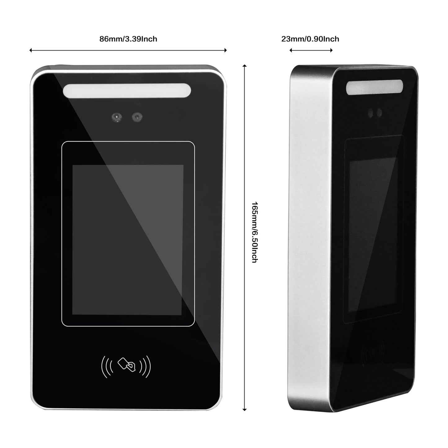 Access Control System Kit with Facial Recognition, 1200lbs Magnetic Lock, Keypad/Card Entry, 10 ID Cards, AC110V-DC12V Power & Infrared Switch for Home/Business Security (Face ID 1200LBS Kits)