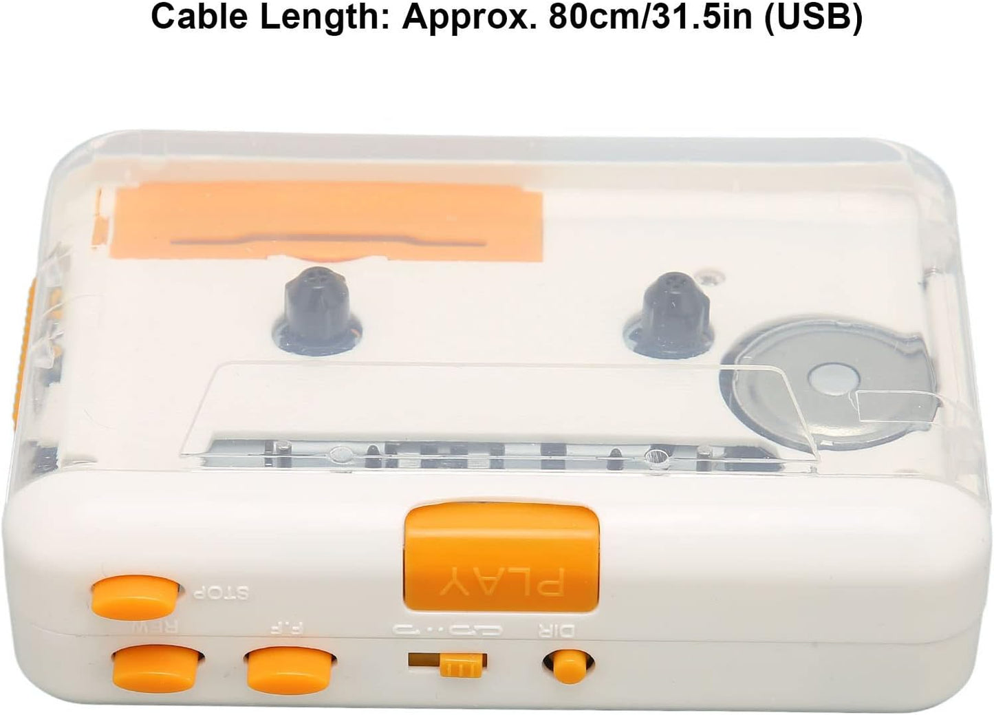 ASHATA Cassette Cassette MP3 Cassettes /MP3 Portable Player, Audio Player Tape to Converter Compatible with Laptops