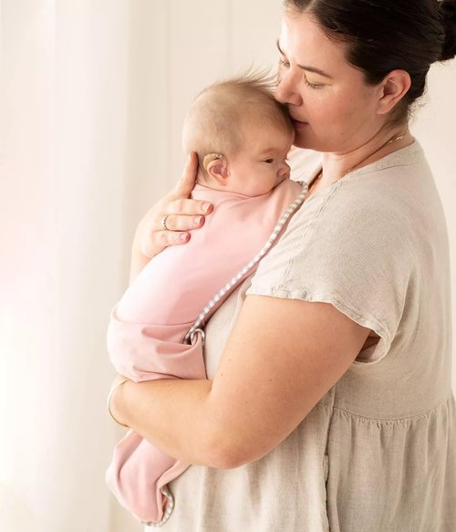 Love to Dream Swaddle UP Sleep Sack - Self-Soothing Design for Better Sleep | Medium 13-19 lbs, Dusty Pink