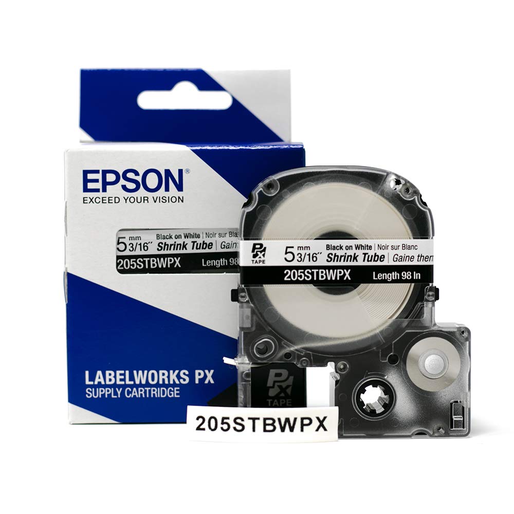 LABELWORKS Epson LW-PX900 Industrial Label Maker and 205 Shrink Tube AWG 8-12, 3/16" Bundle