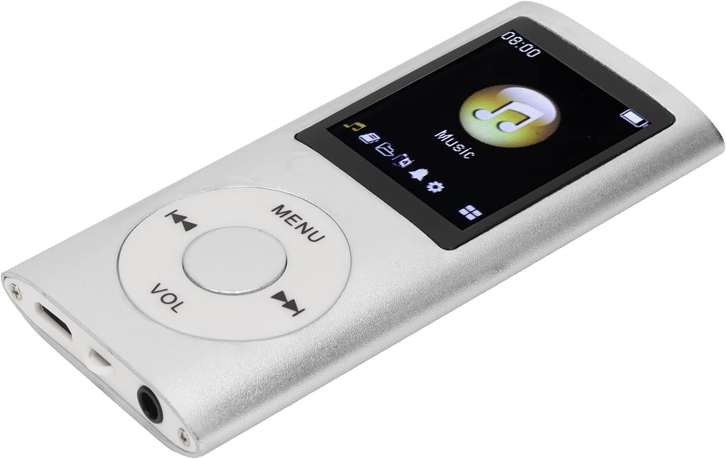 Diyeeni MP3/MP4 1.8 inch 64GB 8H Player, Portable Music Player with Earphone, HD Screen, Support up to Memory Card