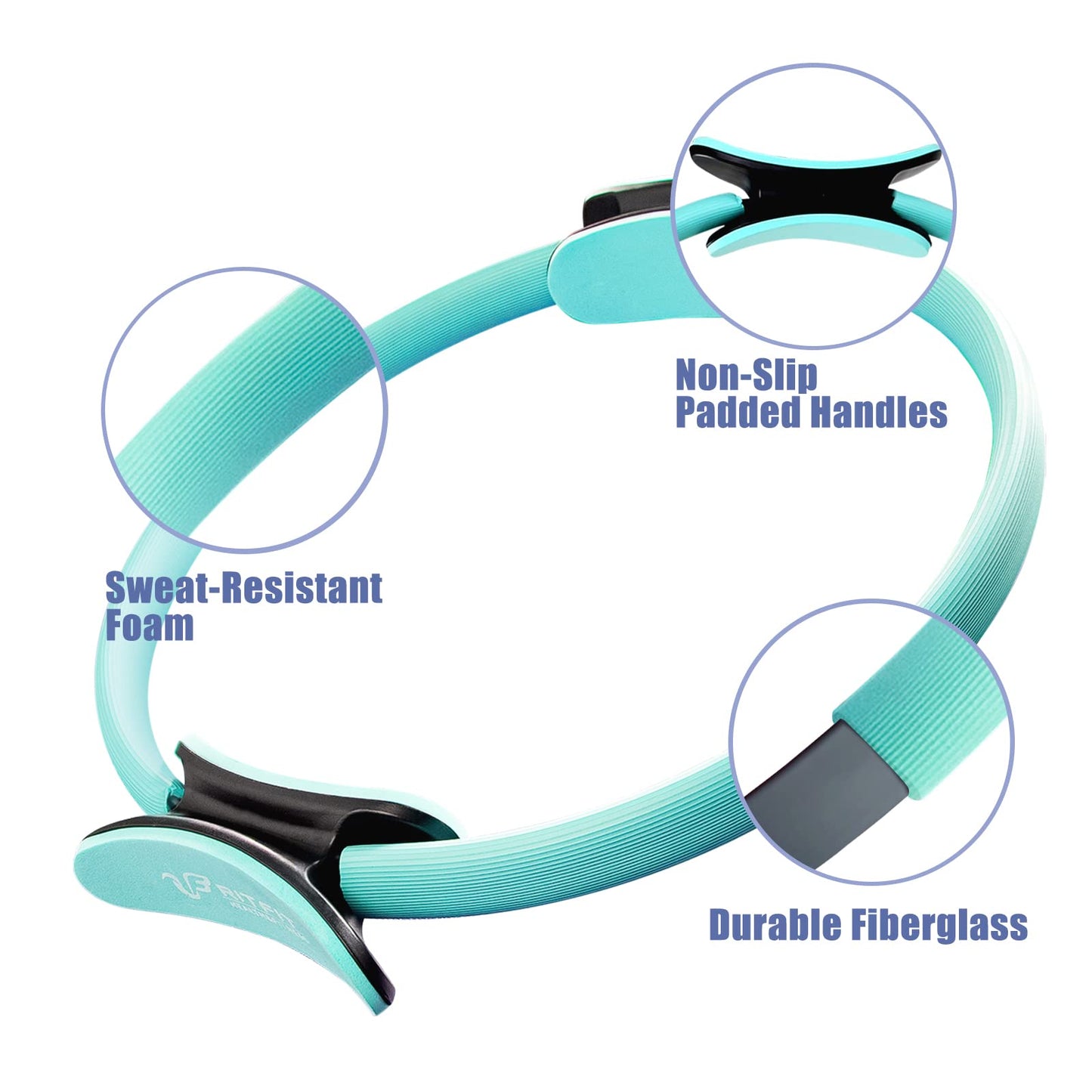 RitFit Pilates Ring Circle - 14 Inch Magic Fitness Circle for Toning Inner & Outer Thighs, Bonus Workout Guide Included
