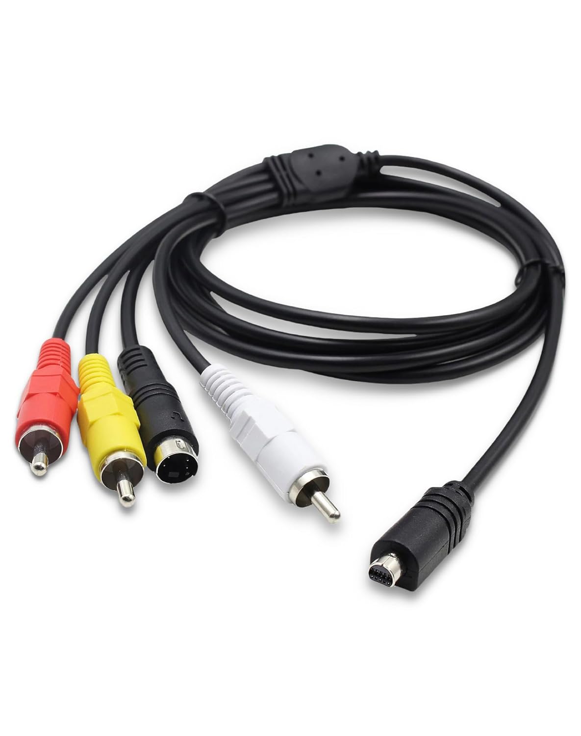 VMC-15FS VMC-30FS 10Pin 3RCA DCR-HC20 DCR-HC26 DCR-SR80 DCR-SR85 4.9ft Replacement AV A/V TV Video Cable AV TV-Out