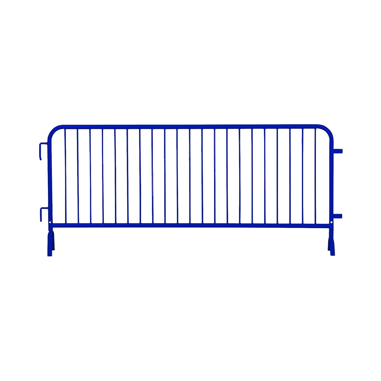 Angry Bull Barricades Metal Interlocking Steel Barricade (8.5 Ft. Heavy Duty, Bridge Feet, Blue Powder Coated, Set of 10)