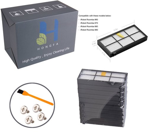 Hongfa Replacement for iRobot Roomba Filters 960 981,15 Packs 800 and 900 Series Hepa Filters for Roomba 960 980 870 880 960 877 871 880 890 891 805 Robotic Vacuum Parts