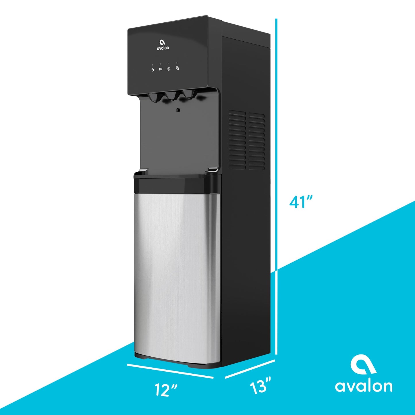 Avalon A4BLWTRCLR Bottom Loading Water Cooler Water Dispenser - 3 Temperature Settings - Hot, Cold & Room Water, Durable Stainless Steel Cabinet, Bottom Loading - UL/Energy Star Approved