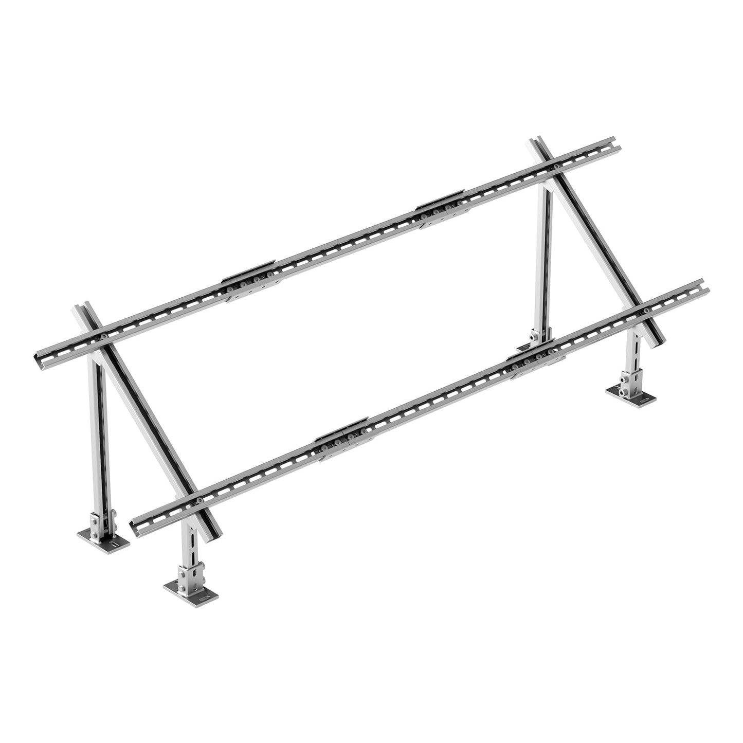 VEVOR Solar Panel Mounting Brackets, 30-60 Adjustable Multi-Piece Brackets for 1-4PCS Panels, Carbon Steel Ground Mount Stand for Farms, RVs, Boats, Off-Grid System