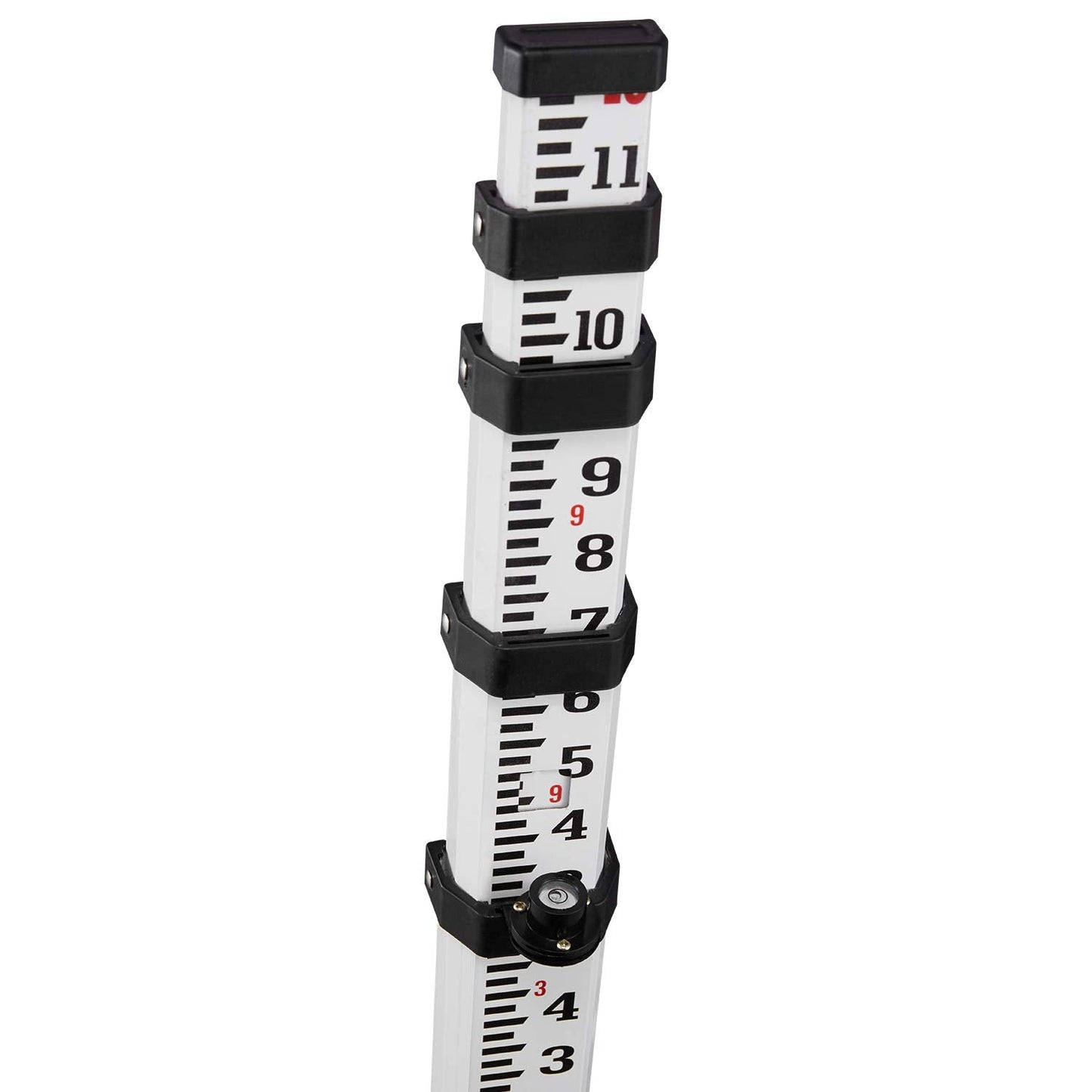 Firecore 16 Ft Aluminum Grade Rod & Heavy Duty Aluminum Survey Tripod with 5/8" - 11 Thread Flat Head Quick Clamp for Rotary Laser Optical Transit Level Theodolites