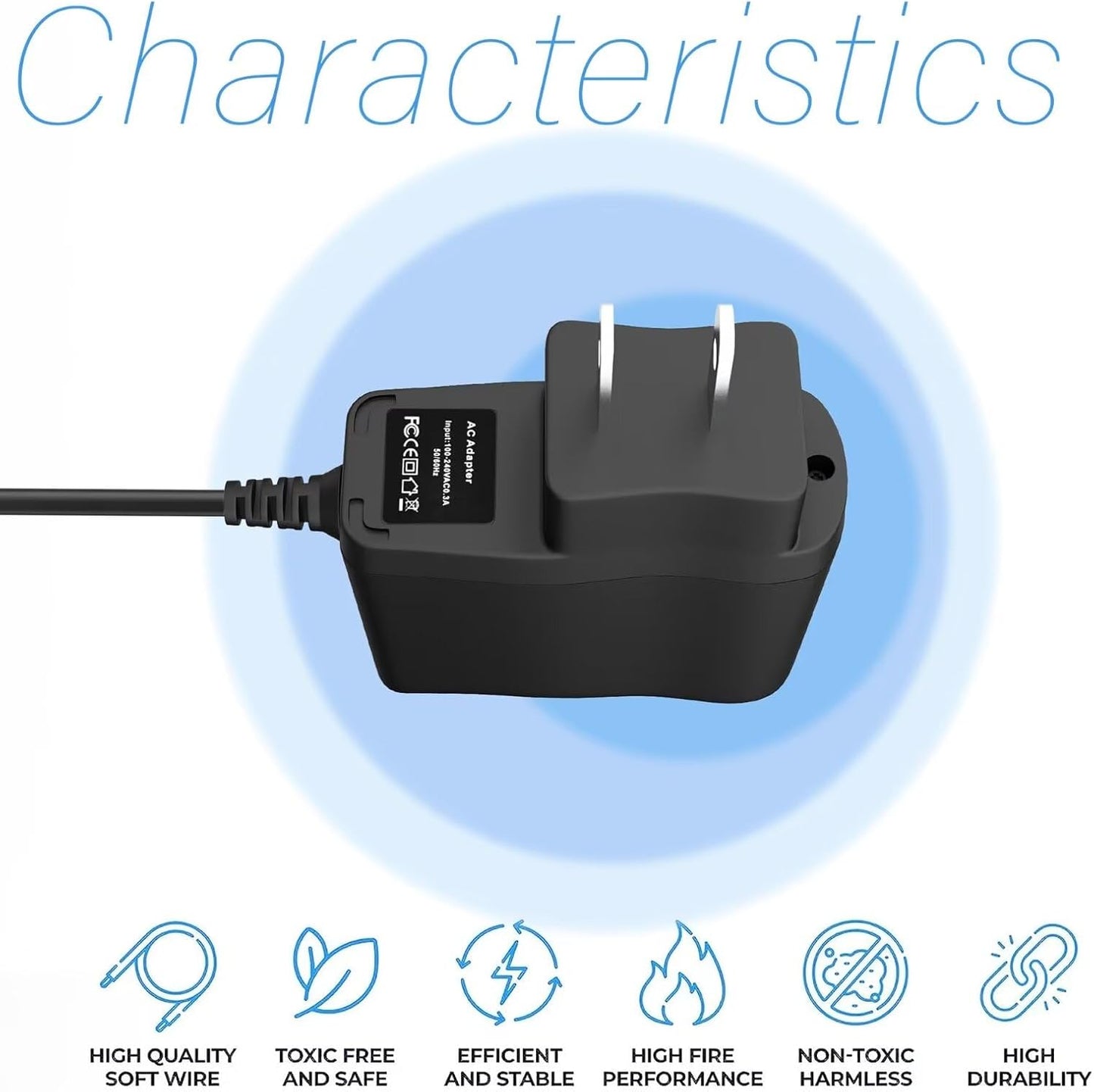 SLLEA MP610 MP620-4G MP705 MP707 MP715 MP3 AC Adapter for Coby Video Player Power Supply Cord Wall Home Charger Mains
