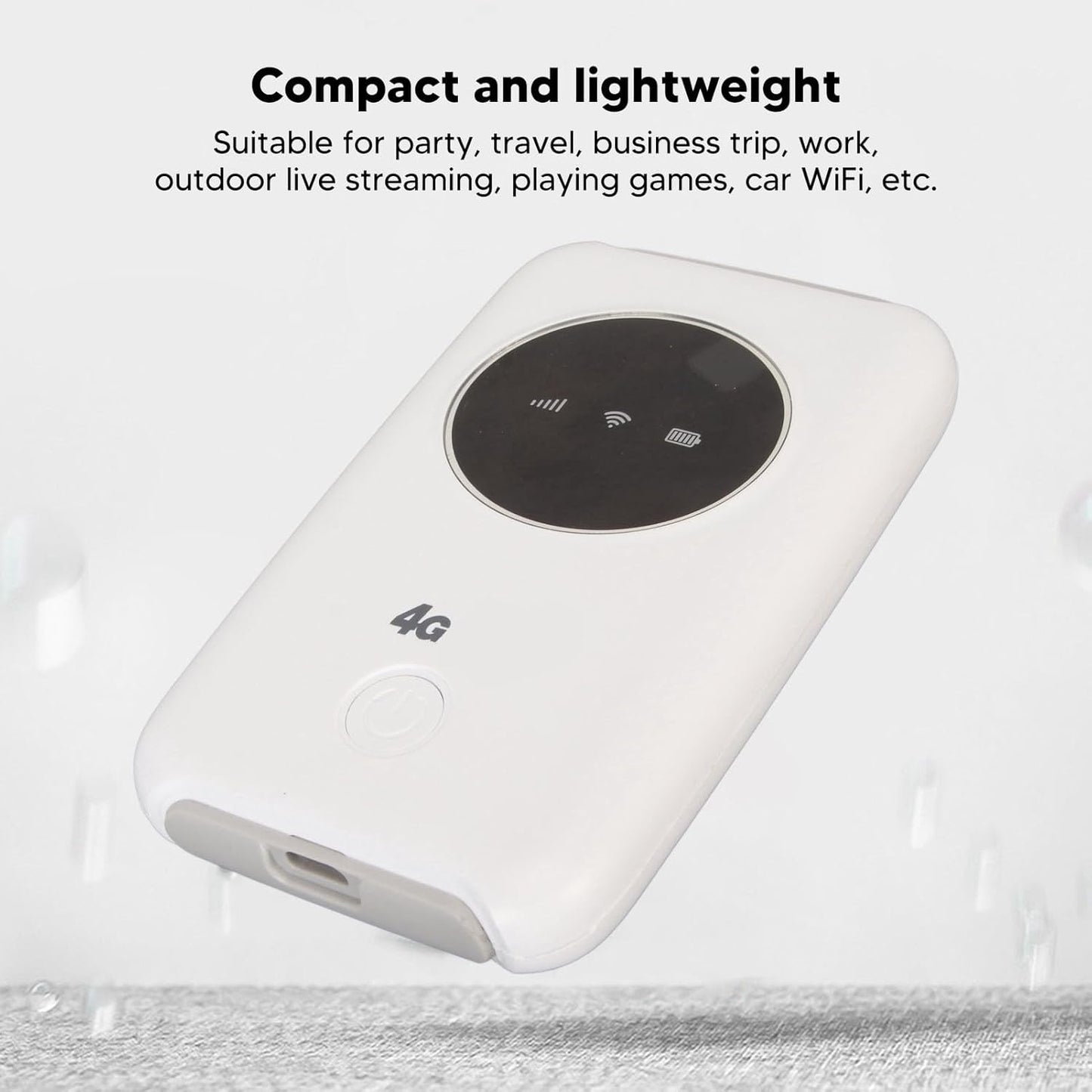 Yoidesu 5G 300Mbps 3200mAh 10 Unlocked SIM Card Slot Portable Router LTE USB Modem, Battery, Up to Devices, for Travel