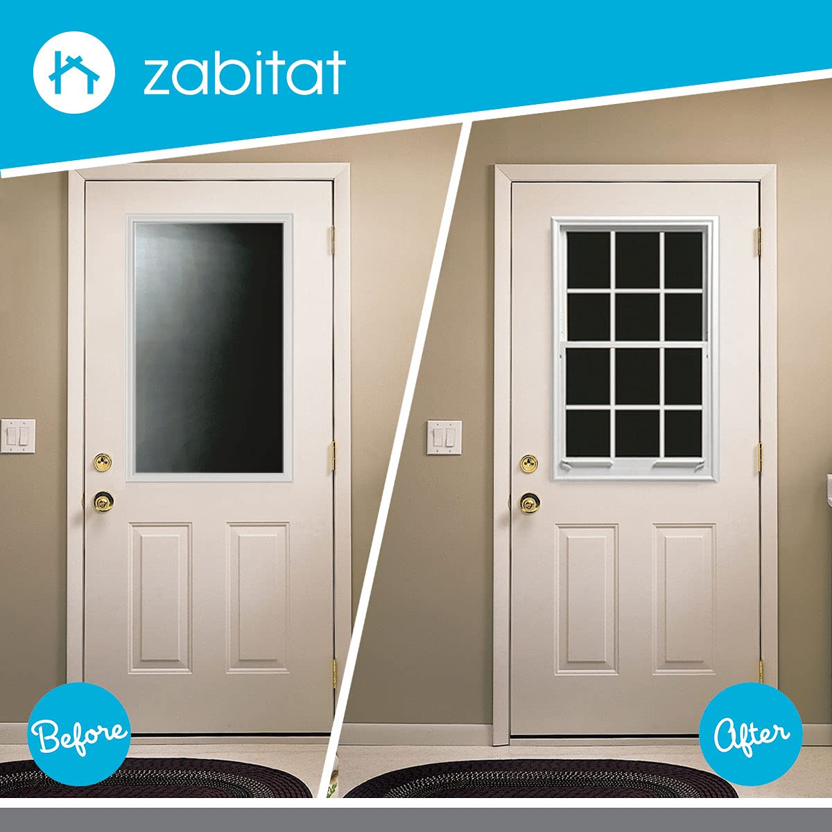 ODL Entry Door Glass Replacement for Home Improvement - 24" x 38" Exterior or Front Door Venting Window Kit Enclosed in Double Pane Tempered Clear Glass - Ideal for Side Entry and Back Patio Doors