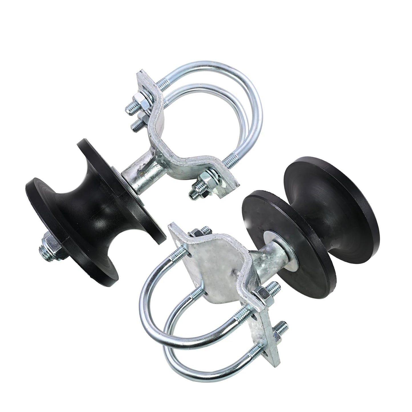 Sliding gate Rollers,Cantilever Gate Rollers,Nylon Gate Rollers for 4" Round Post,2-3/8" or 2-1/2" Chain Link Fence Gate Frames -Pack of 2