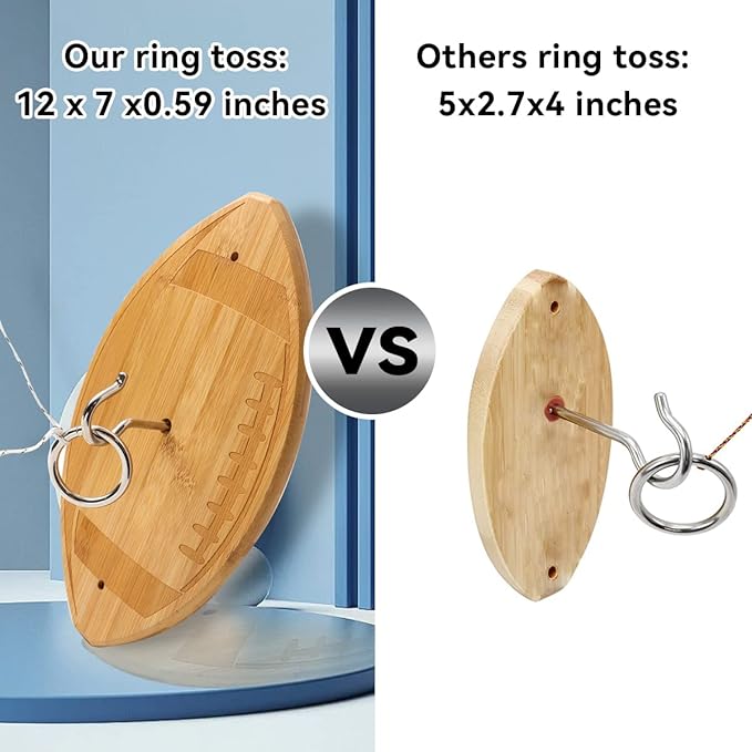 GSE Games & Sports Expert Ring Toss Game for Adults, Hook and Ring Toss Game Wall Mount for Outdoor/Indoor, Ring Toss Hook Game for Family Fun Party Game, Man Cave Decor
