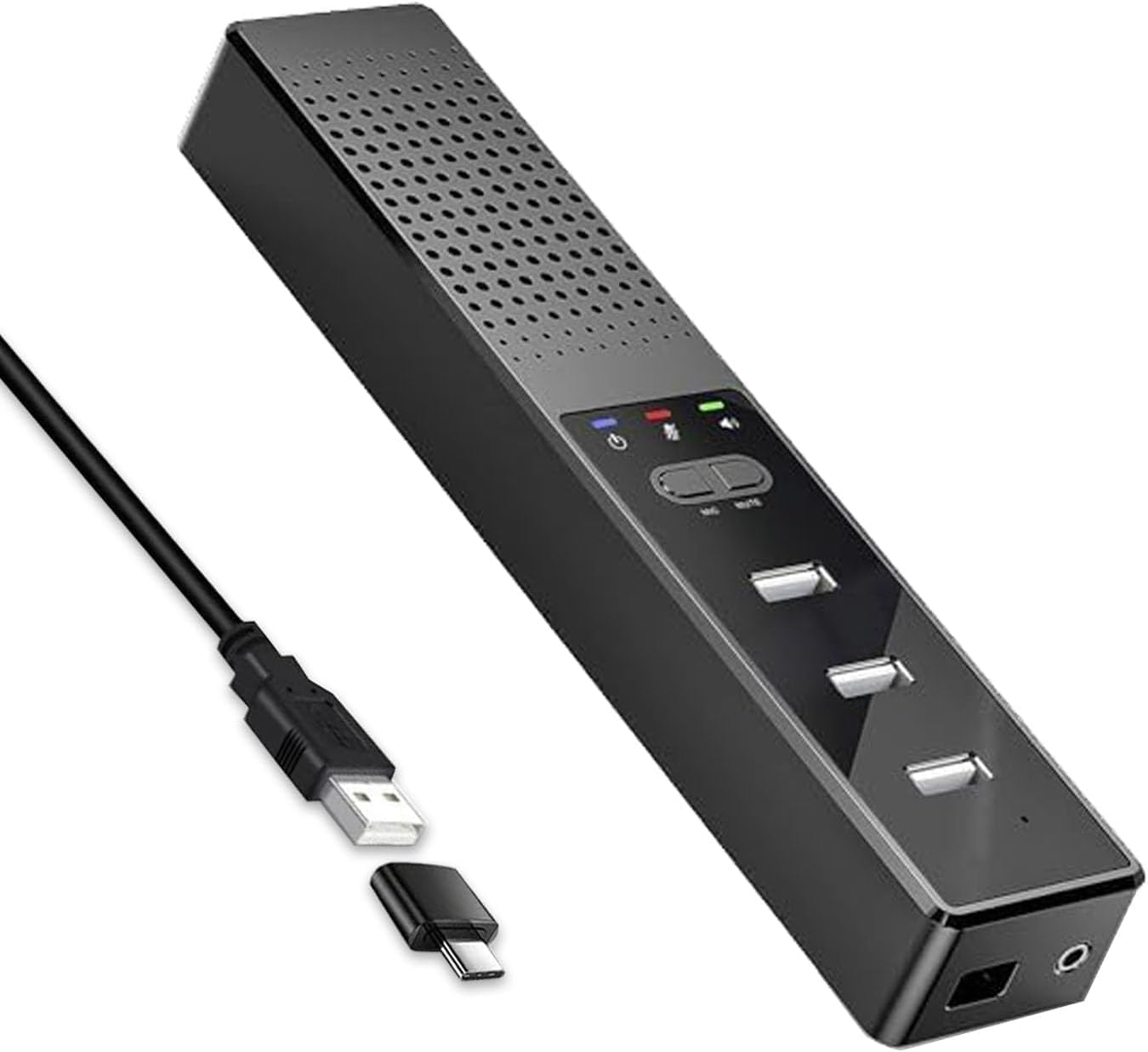 Cykvis 3 1 Study360 in USB Computer Speaker with Microphone, PC Laptop Desktop Conference Speaker with Mic for Smart