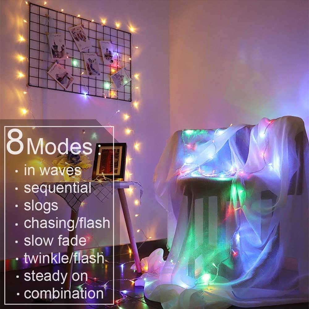 Skiennix Curtain Lights - 300 LED Twinkle String Lights for Bedroom & Wedding Decor | 9.8x9.8 Ft with Remote Control