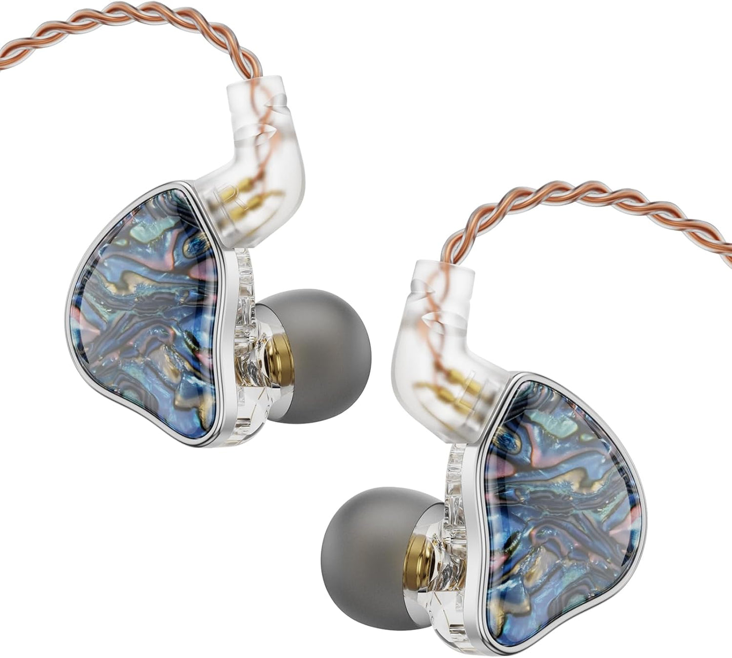 DB2 1BA 1DD 2Pin 3.5mm NICEHCK IEM Earphones Without Microphone: Resin Hybrid in Ear Monitor Headphones with Detachable