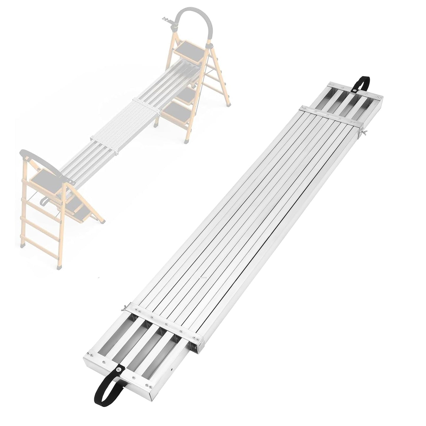 8-13 FT Aluminum Scaffolding Planks,440Lb Capacity Telescoping Aluminum Plank,Adjustable Scaffolding Walk Boards Platform for Painting Repair Cleaning