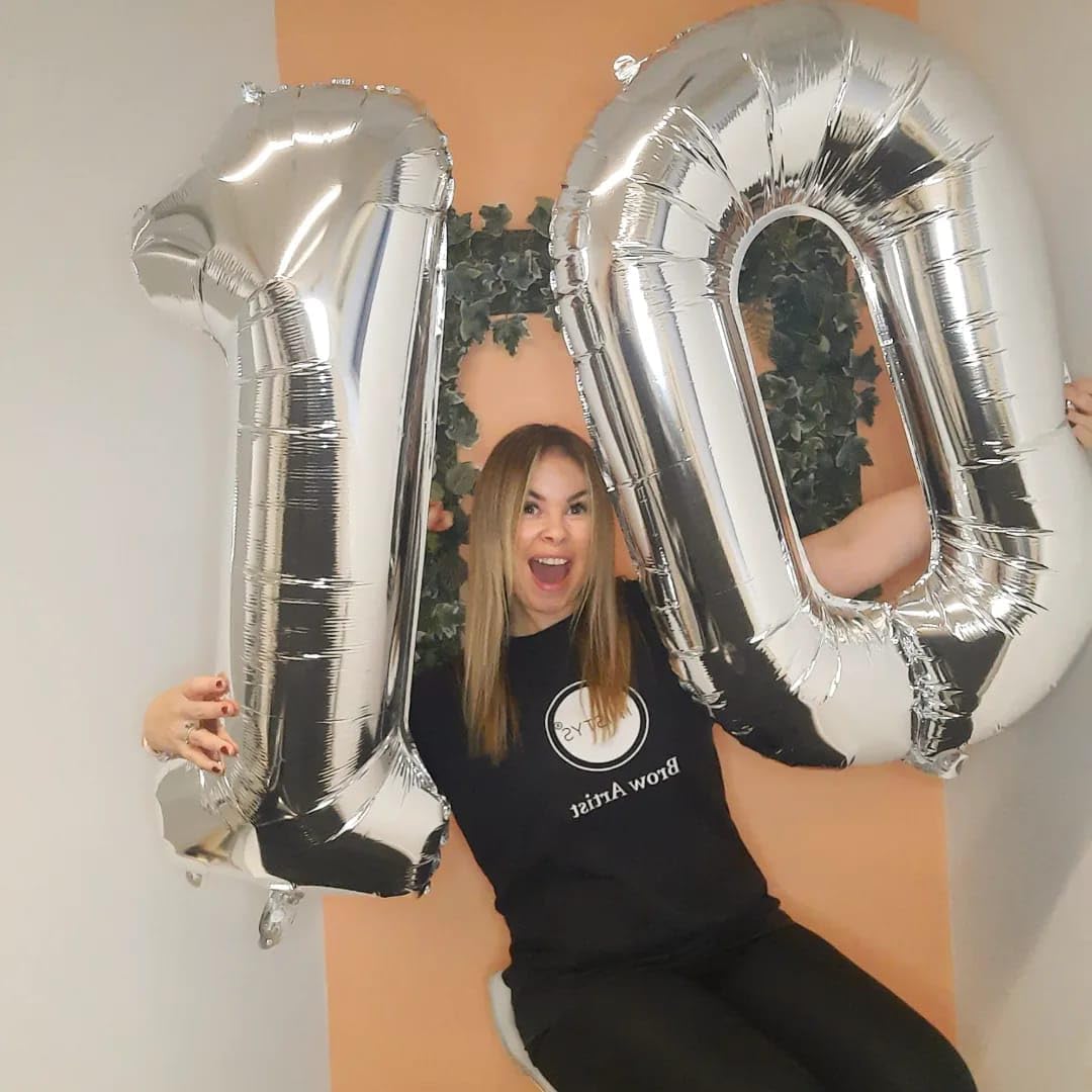 Silver Number 1 Balloon - 40 Inch First Birthday Decoration for Boys & Girls | Shiny Silver Party Supplies