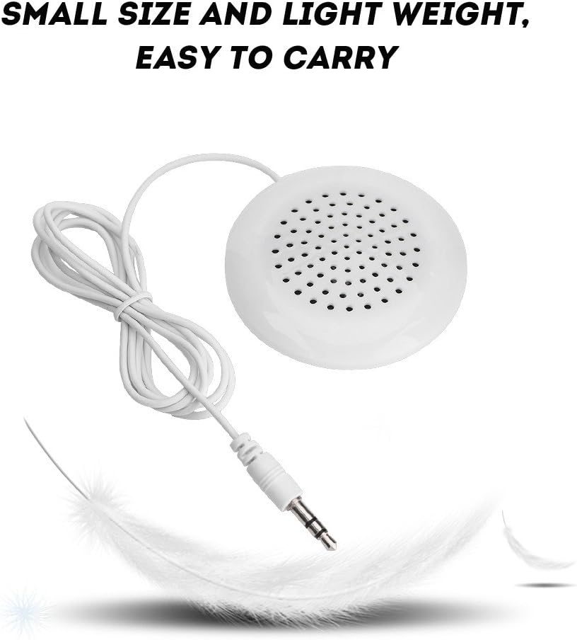 Yosoo Health Gear 3.5mm MP3 Mini Stereo Speaker,Portable Pillow Speaker with HD Soft Sound for Phone CD Player Sleep