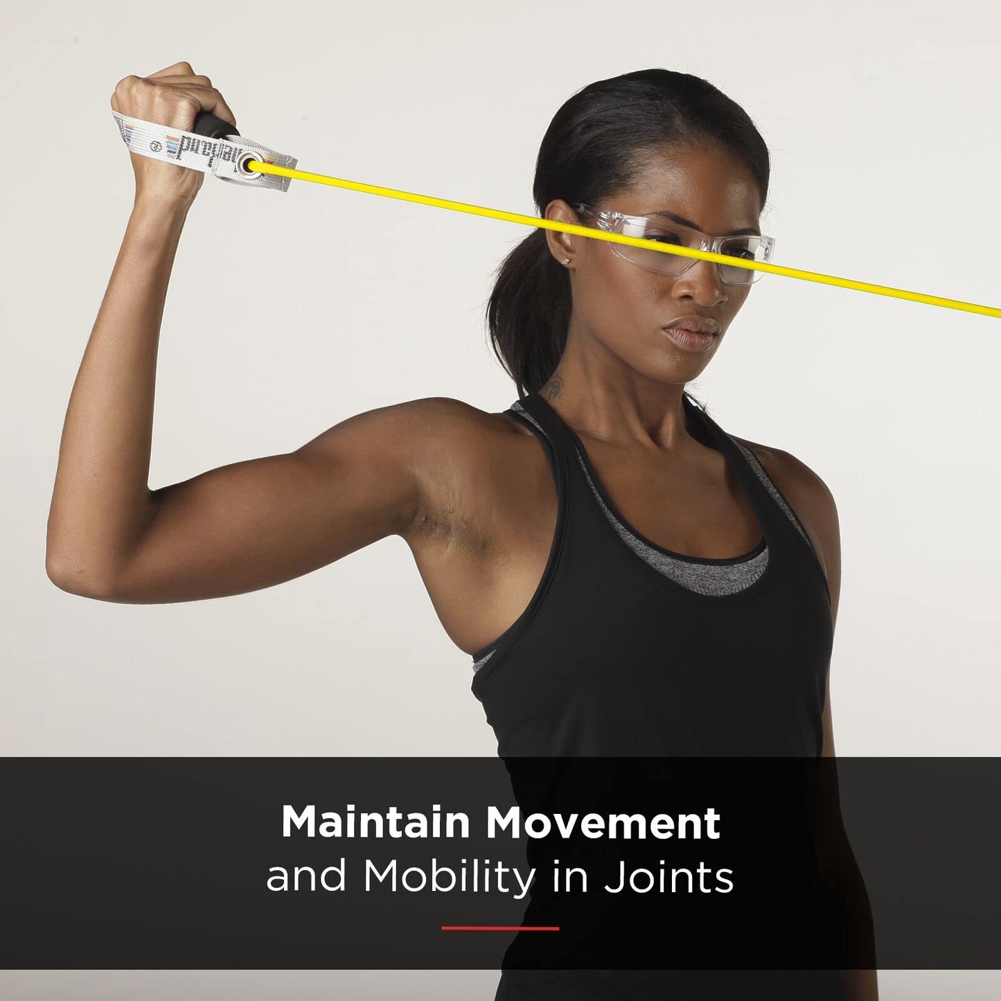 THERABAND Resistance Tubing with Soft Handles, Yellow, Light Level, 48" Latex Stretch Resistance Bands for Exercise, Professional Workout Bands for Upper & Lower Body, Color-Coded Levels