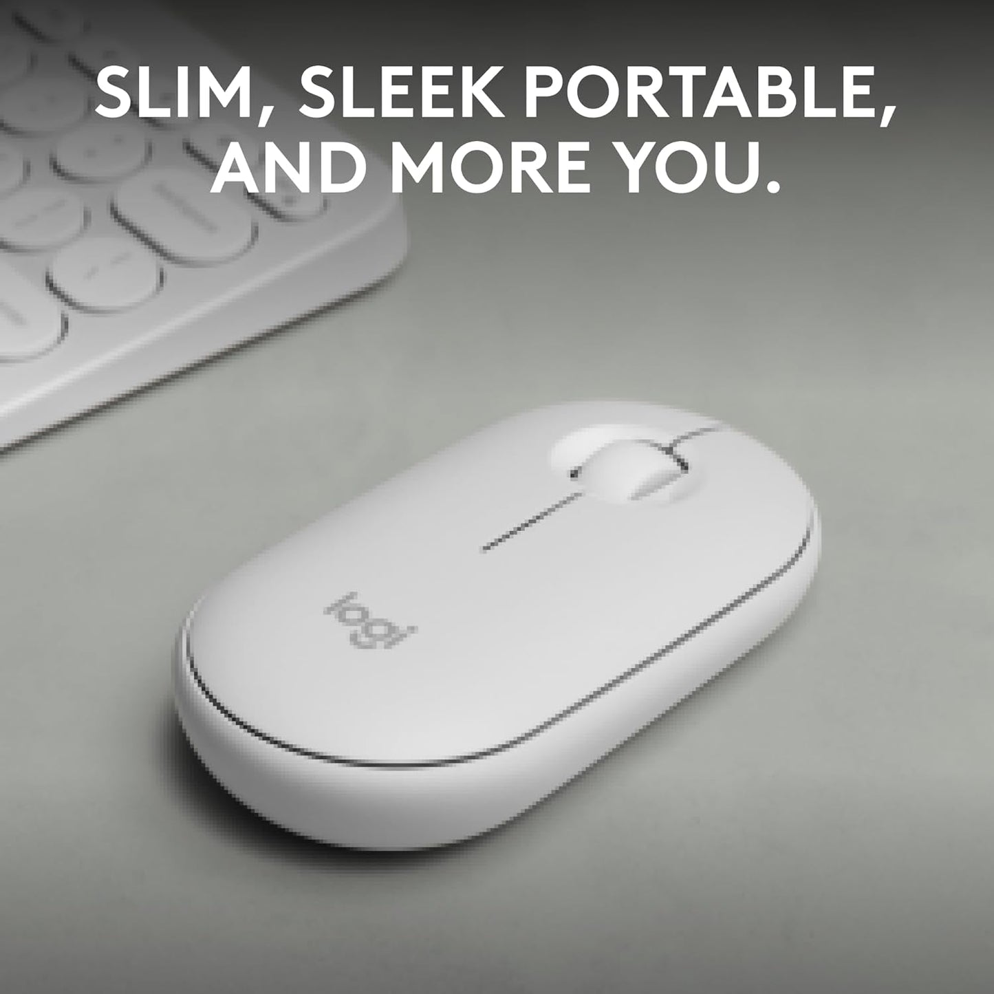 Logitech 2 M350s Pebble Mouse Slim Bluetooth Wireless Mouse, Portable, Lightweight, Customizable Button, Quiet Clicks