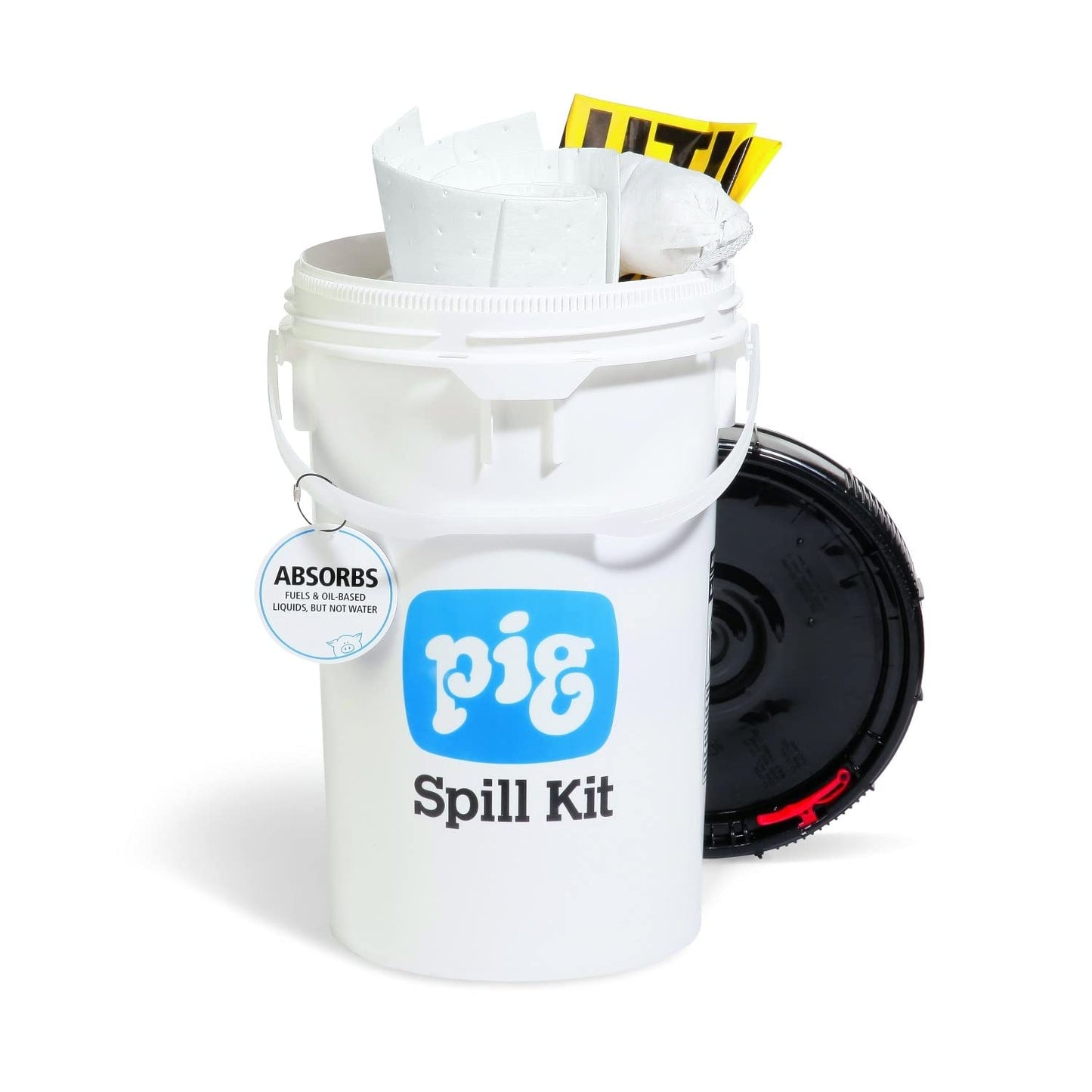 PIG Oil-Only Spill Kit | in Bucket | 6.5 Gallon Pail | PMB30599