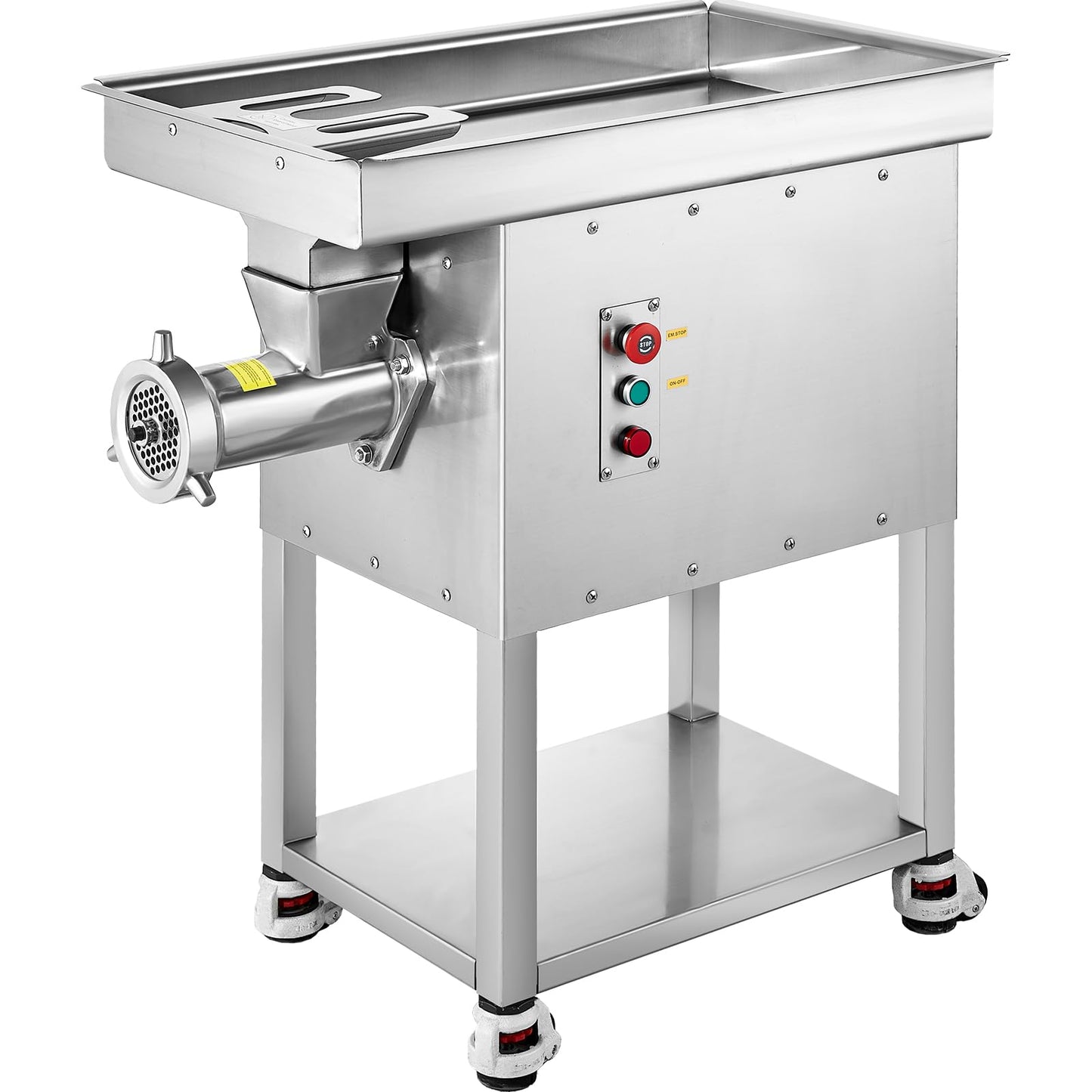VEVOR Commercial Electric Meat Grinder, 22 Lb/Min Cabinet Meat Grinder, 2200W Industrial Grinder with Blade, Grinding Plate, Sausage Maker, Stainless Steel Meat Mincer Machine for Kitchen, Restaurant
