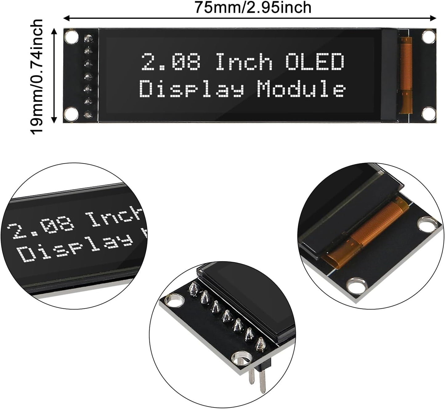 D-FLIFE 2.08" SH1122 256x64 2.08 Inch 256 64 7 4 16 OLED Display Module * OLED LCD Display SPI Pin Wires Supports