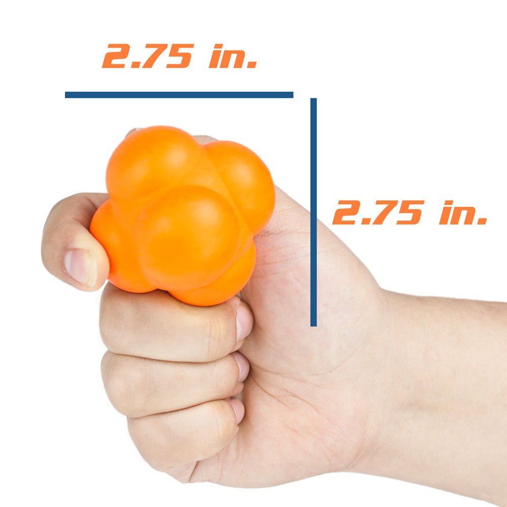 Crown Sporting Goods Hi-Bounce Reaction Ball Agility Trainer (Orange)