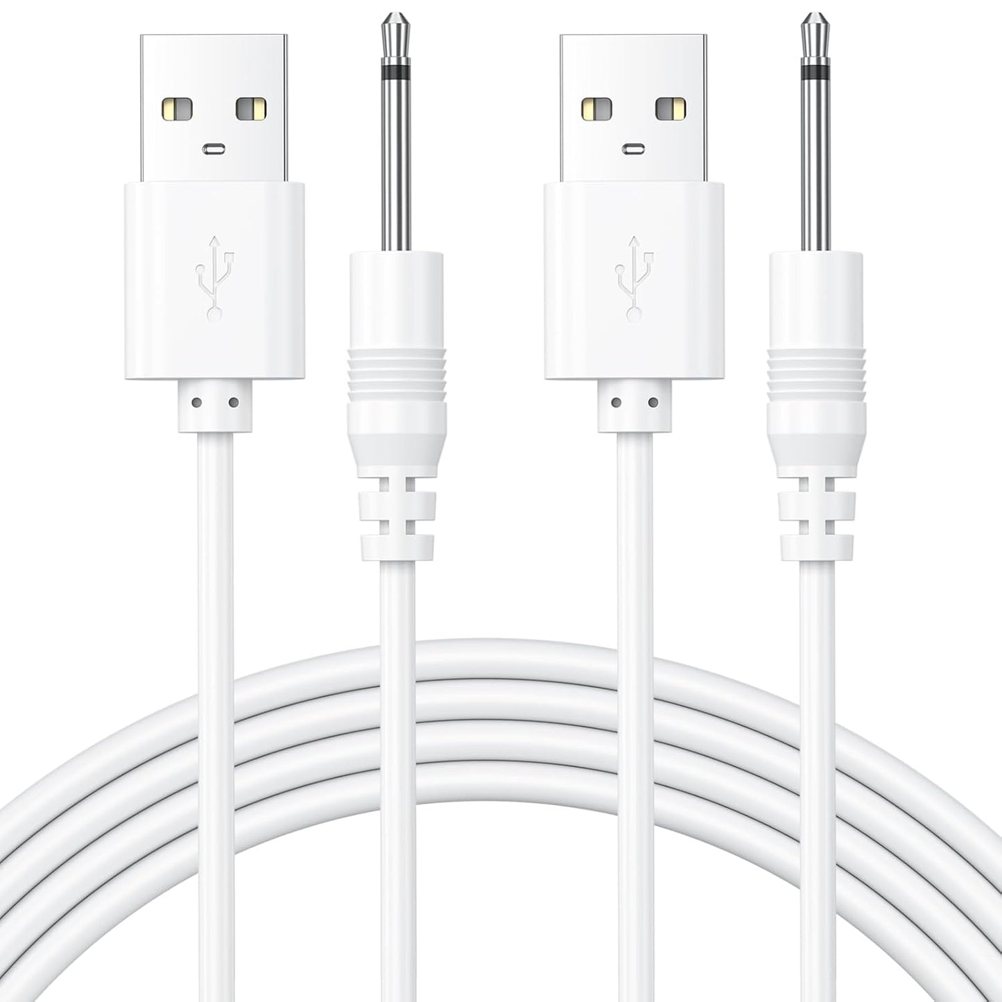 2 Pack 2.5mm Vancle DC Charging Cable USB to DC Fast Charger Cord for Beauty Instrument Charging Cable Massager Charger