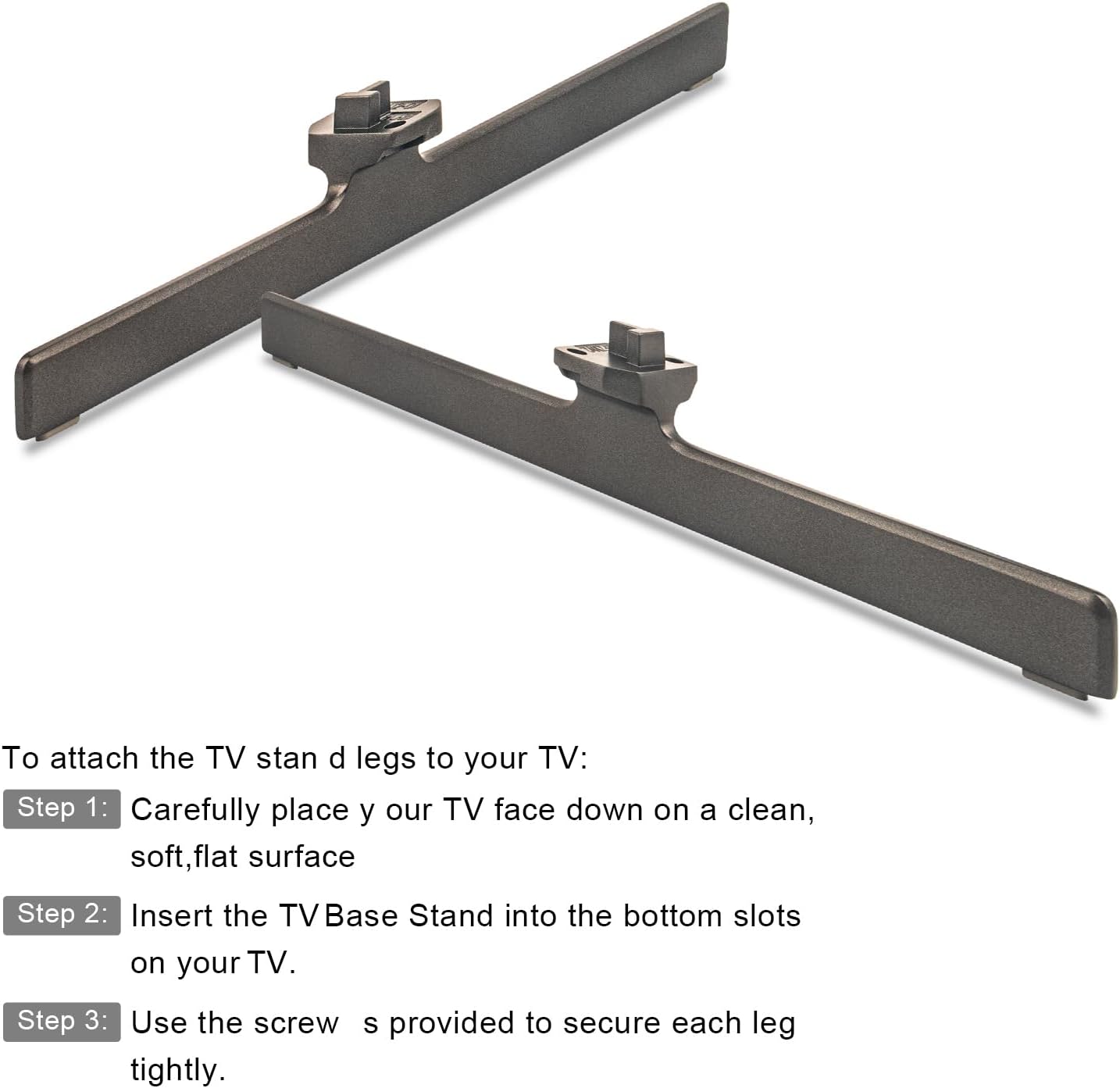 AIDITIYMI L-R-2412-01 55U6K 65U6K 55 65 Inch U6 4K TV Base Stand, TV Stand Legs Replacement Compatible with Hisense