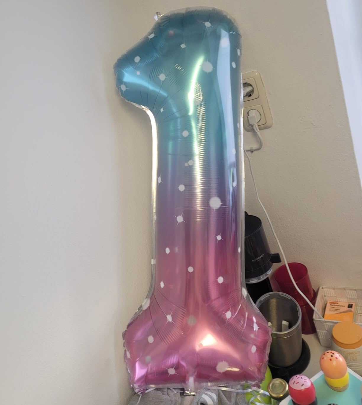 Number 0 Balloons - 40 Inch Pink, Purple & Blue Birthday Decorations for All Ages | Wedding & Baby Shower