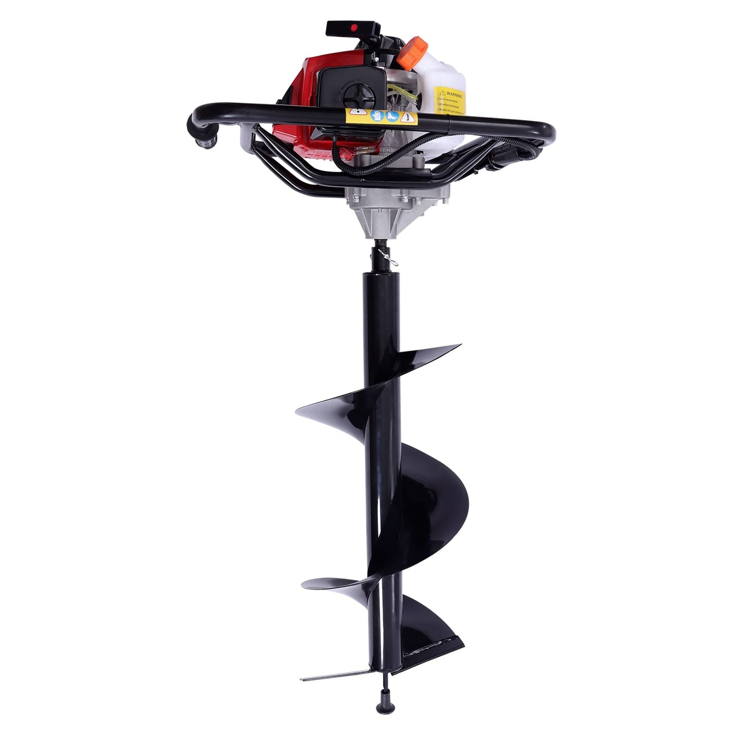 MRFIOJYDR Auger Post Hole Digger, Gas Powered Earth Post Hole Digger Post Holes Earth Digger Petrol Drill Borer Bulb Planting Drill Fence Hole Maker Machine (63CC 3HP 2.2KW Single Leaf)