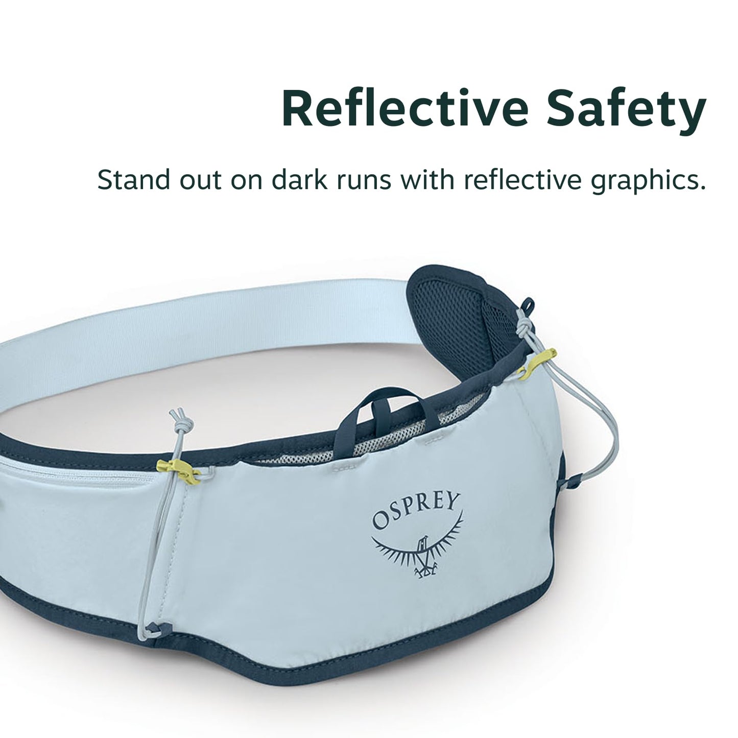 Osprey Duro Dyna LT Belt for Running - Slim Running Belt for Men & Women - Reflective Jogging Pouch for Phone, Dawn Blue