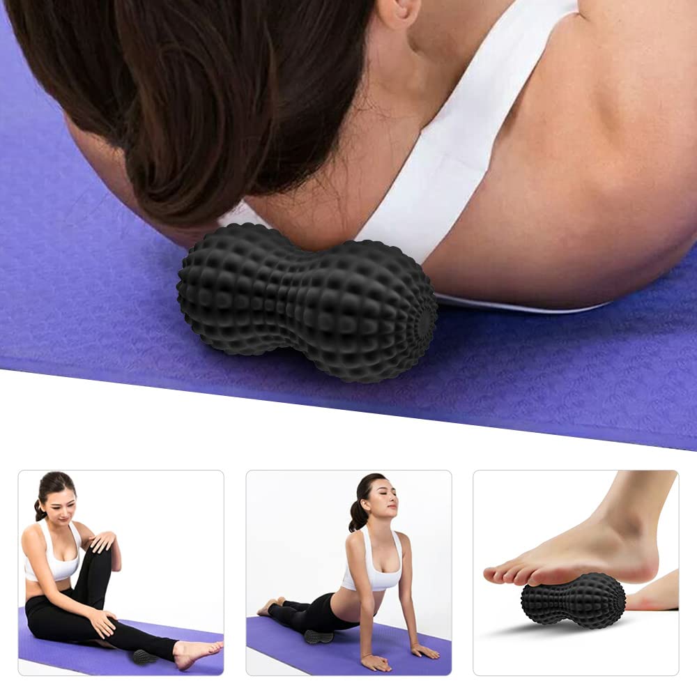 Kipika Back Roller Wheel,Back Stretcher,Back Cracker,Yoga Wheel, Foam Roller for Back Pain Relief and Posture Correction with Massage Ball