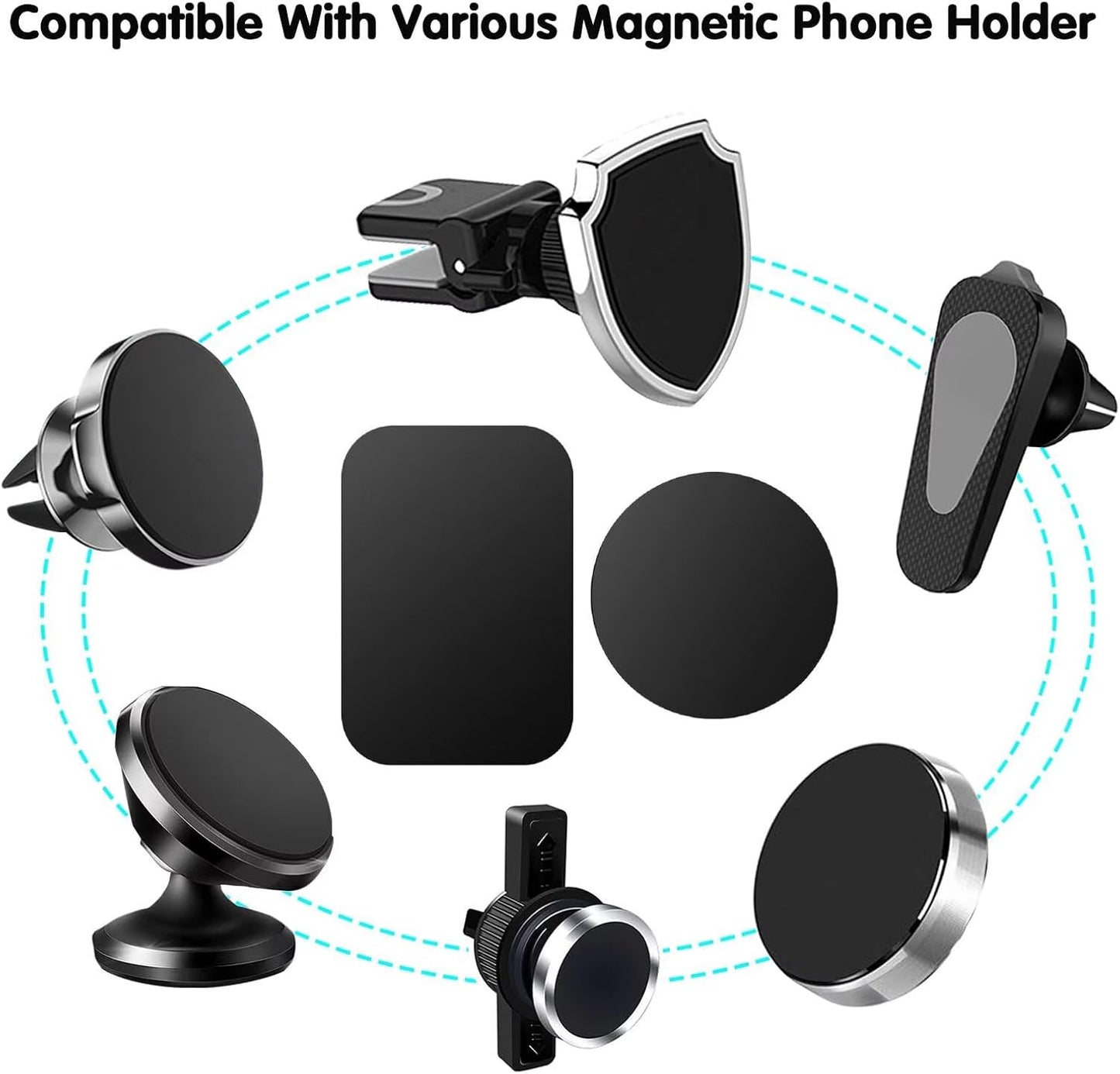 Adhesive Thin Metal Plates(Compatible with Magnetic Mounts)