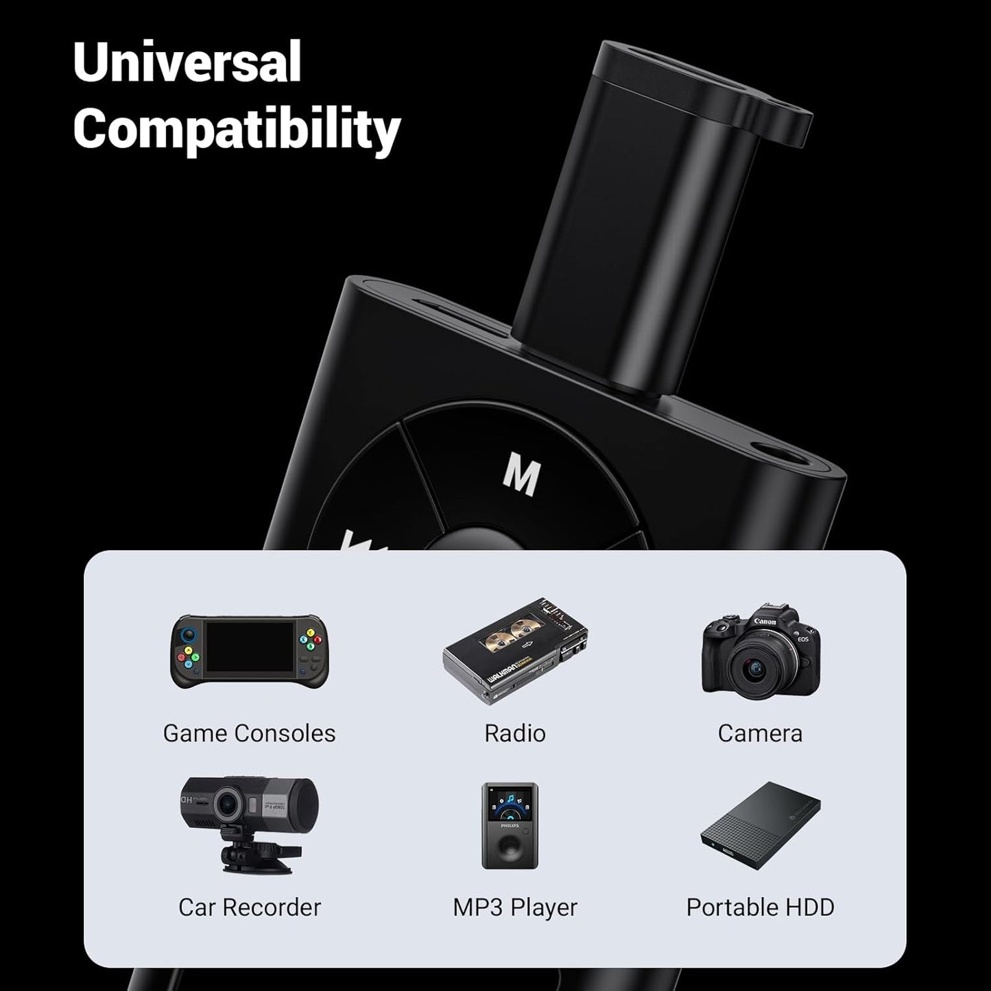 Fidioto 2.0 Cam/MP3 etc.(5 Pack) USB Mini Adapter,USB-C to Mini-USB Adapter, Type C Female to Mini USB Male Converter