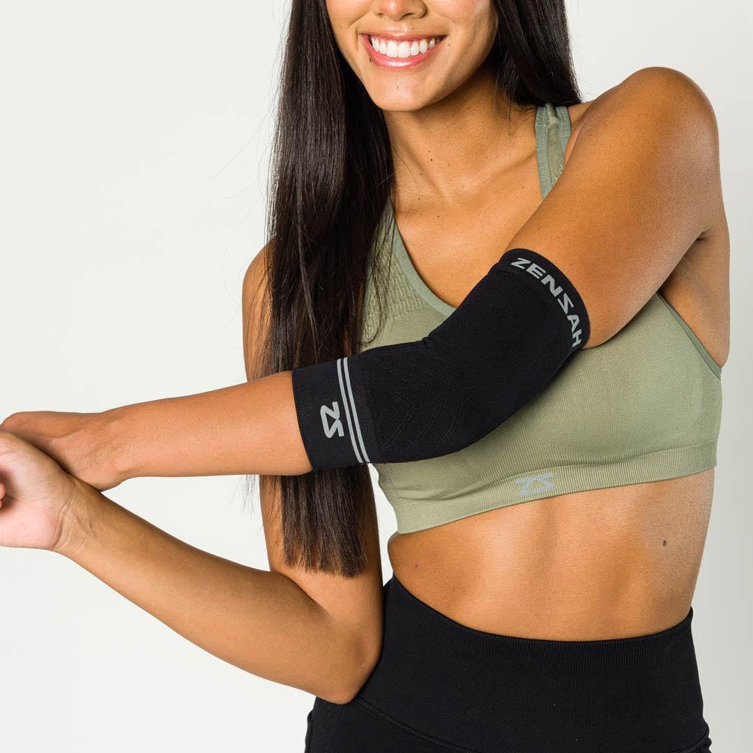 Zensah Compression Tennis Elbow Sleeve for Elbow Tendonitis, Tennis Elbow, Golfer's Elbow - Elbow Support, Elbow Brace (Small, Black)