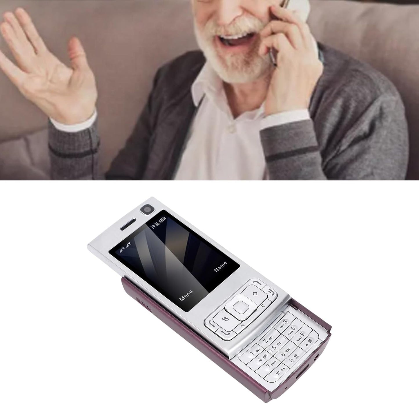 2G 2.0 Inch 1000mAh MP3 MP4 GOWENIC Unlocked Slider Phone, GSM Mobile Phone Screen Battery Dual SIM Player with Loud