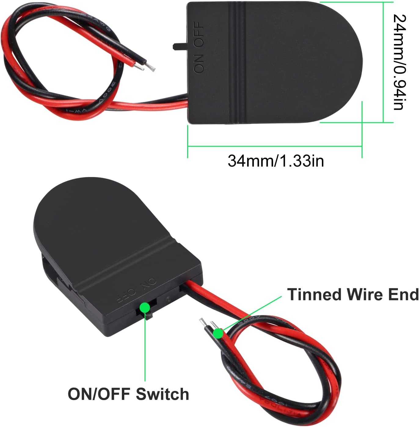 Alinan 5pcs CR2032 1 3V Button Battery Holder Coin Cell Battery Holder with Switch X Battery Holder Battery Storage