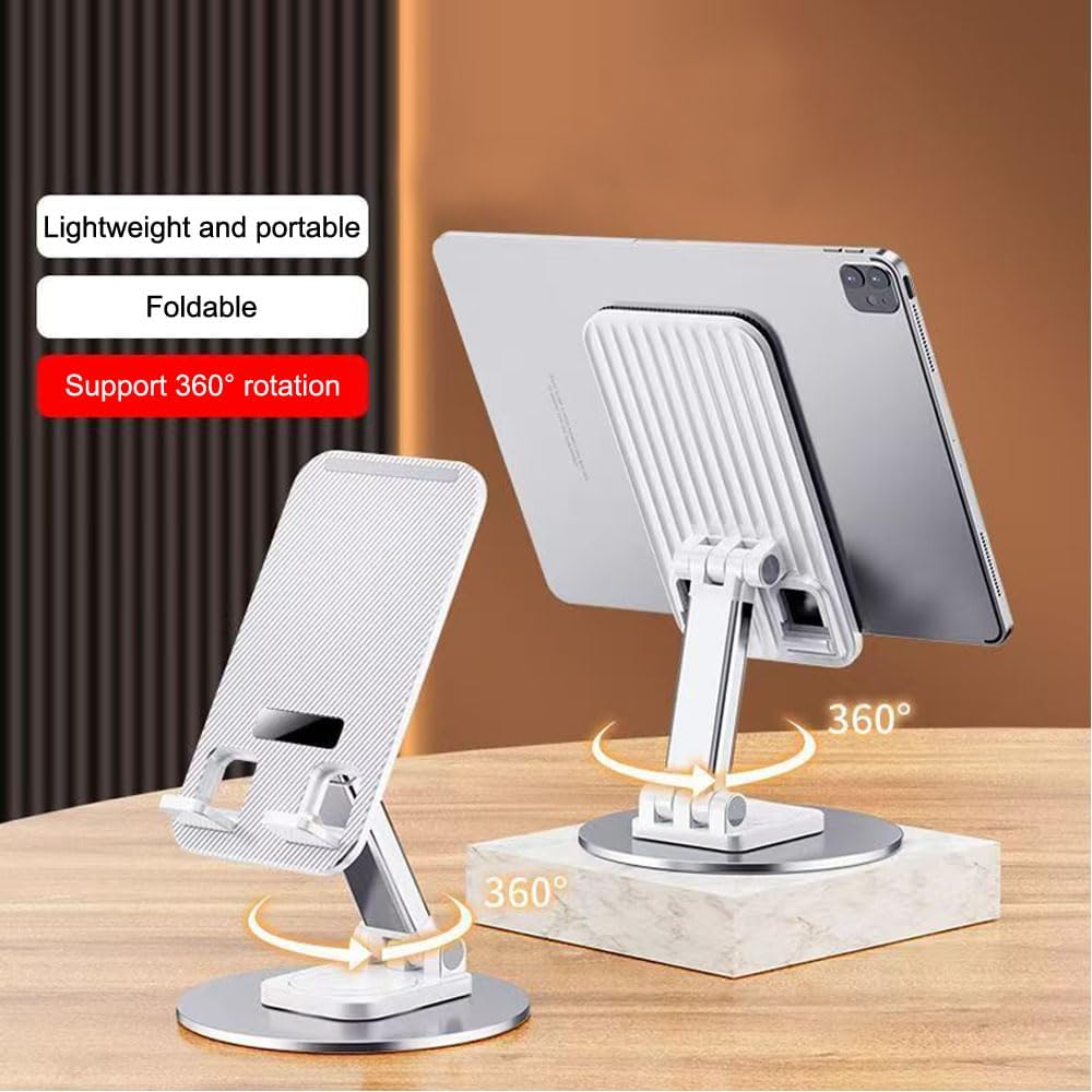 ANRACHEL 2 Pack,Angle Cell Phone Stand Height Adjustable Cell Phone Holder for Desk,Foldable Desktop Phone Holder