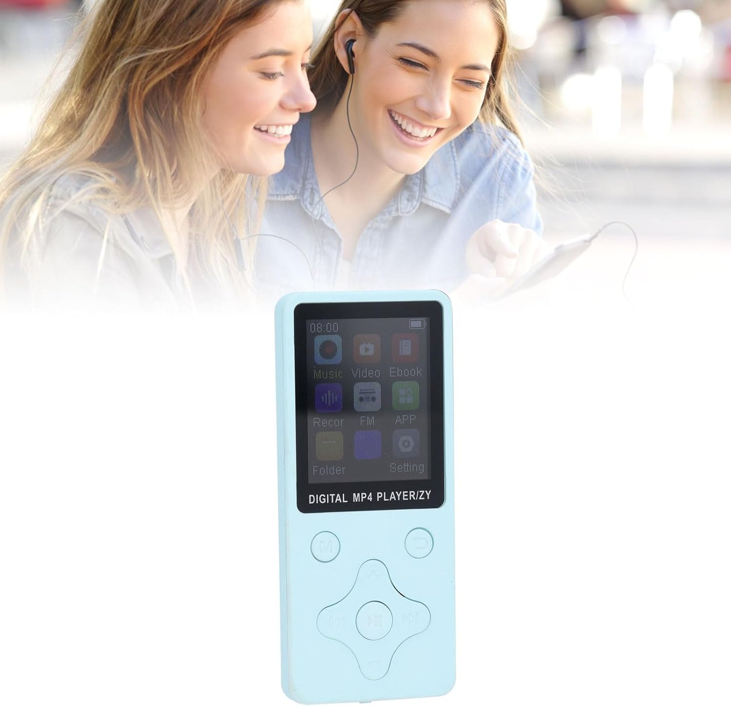 Zopsc 64GB MP3 MP3 64GB 1.8 Inch Player, HiFi Lossless Sound Portable Player with Memory, LCD Screen Bluetooth Music