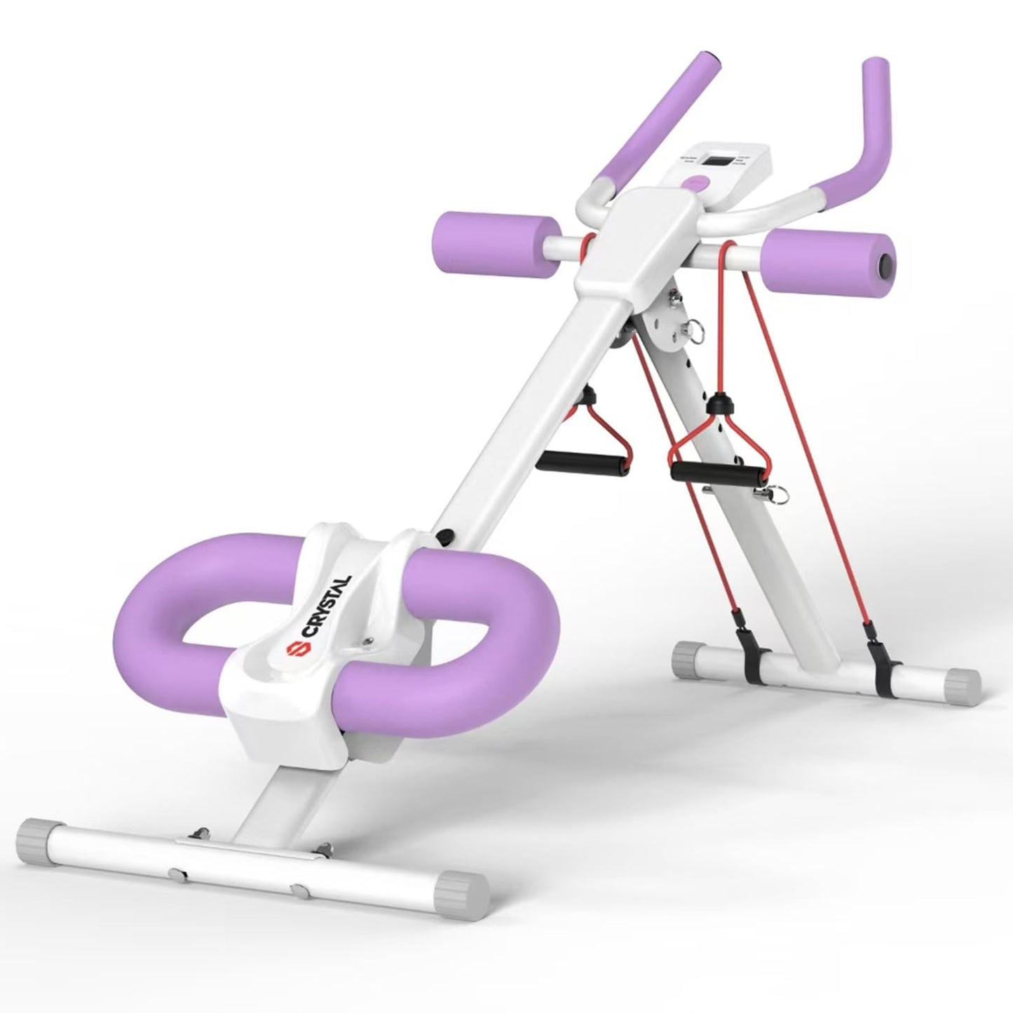 CRYSTAL Ab Machine, Adjustable Ab Machine,Ab Trainer Machine,Ab Dominal Exercise Machine at Home Gym for Stomach Workout with LCD Monitor,Ab Workout Equipment